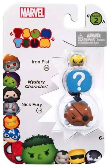 Marvel Tsum Tsum Series 2 Iron Fist & Nick Fury 1-Inch Minifigure 3-Pack #246 & 118