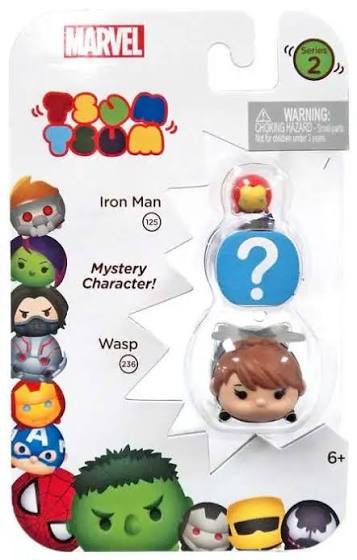 Marvel Tsum Tsum Series 2 Iron Man & Wasp 1-Inch Minifigure 3-Pack #125 & #236