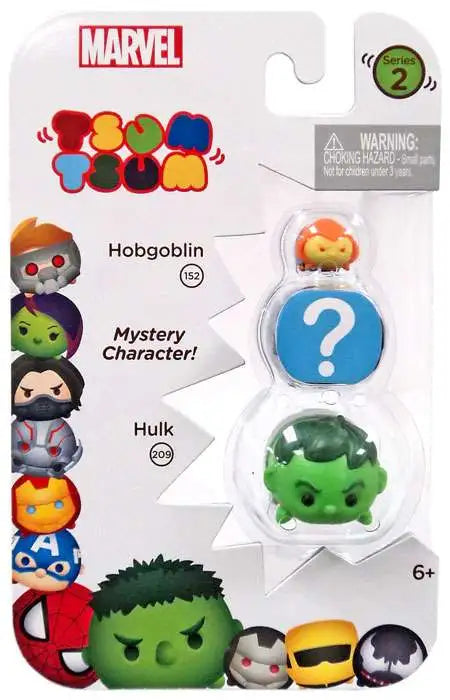 Marvel Tsum Tsum Series 2 Hobgoblin & Hulk 1-Inch Minifigure 3-Pack #152 & #209