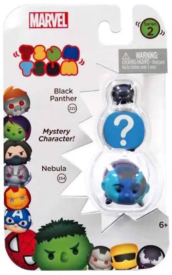 Marvel Tsum Tsum Series 2 Black Panther & Nebula 1-Inch Minifigure 3-Pack #222 & #254