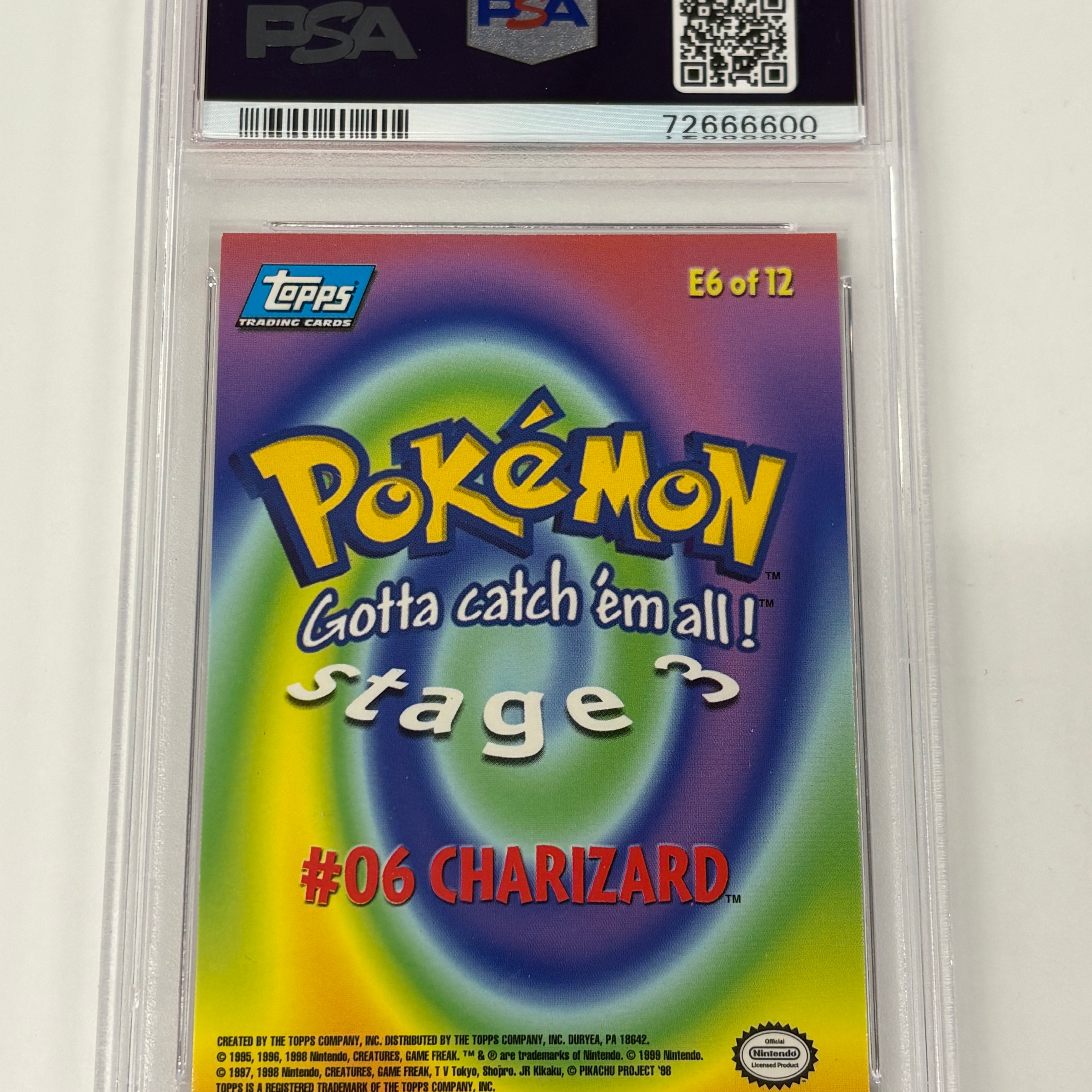 Pokémon TCG - PSA MINT 9 TOPPS Movie Edition Charizard #06 Foil