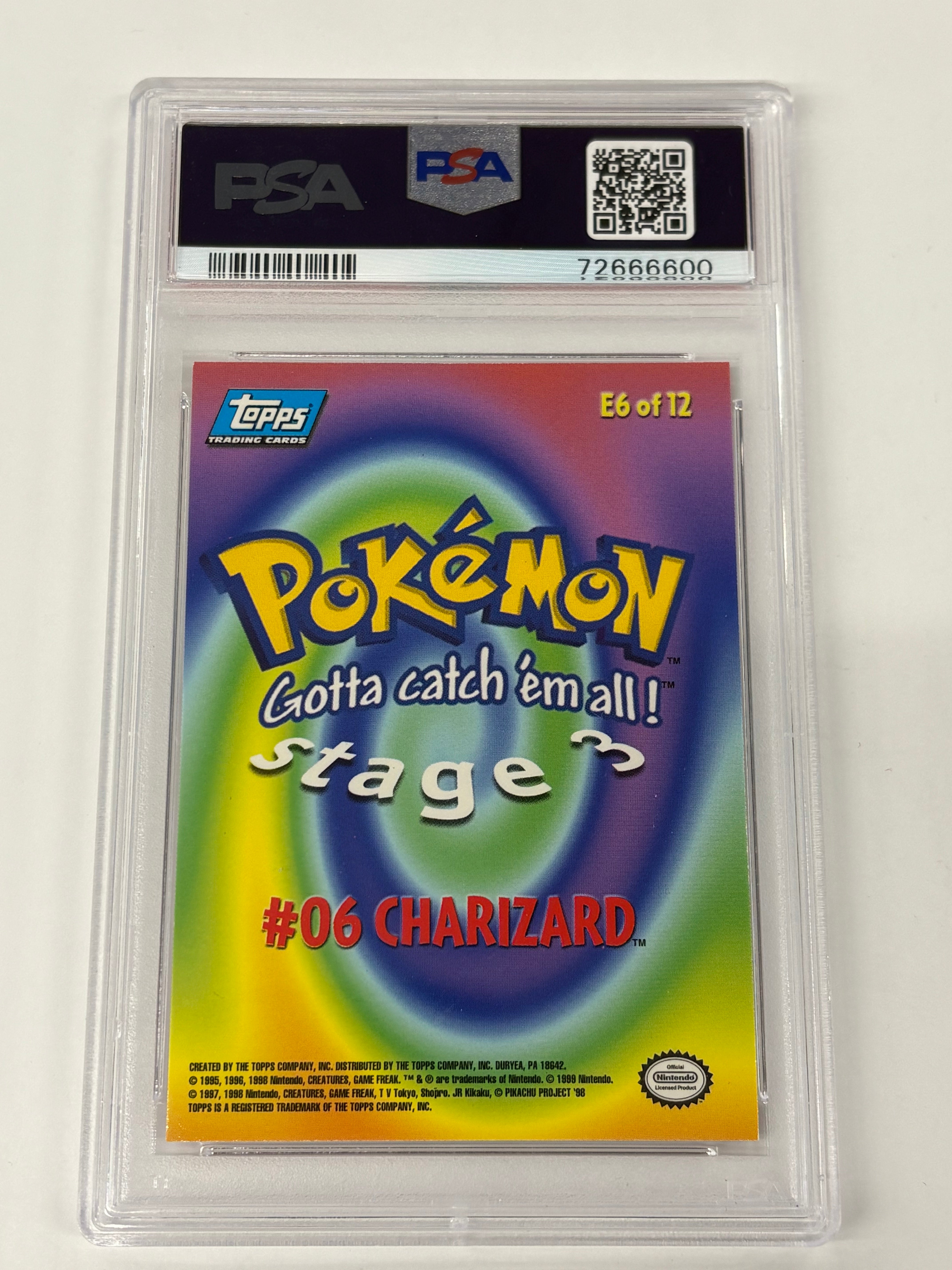 Pokémon TCG - PSA MINT 9 TOPPS Movie Edition Charizard #06 Foil