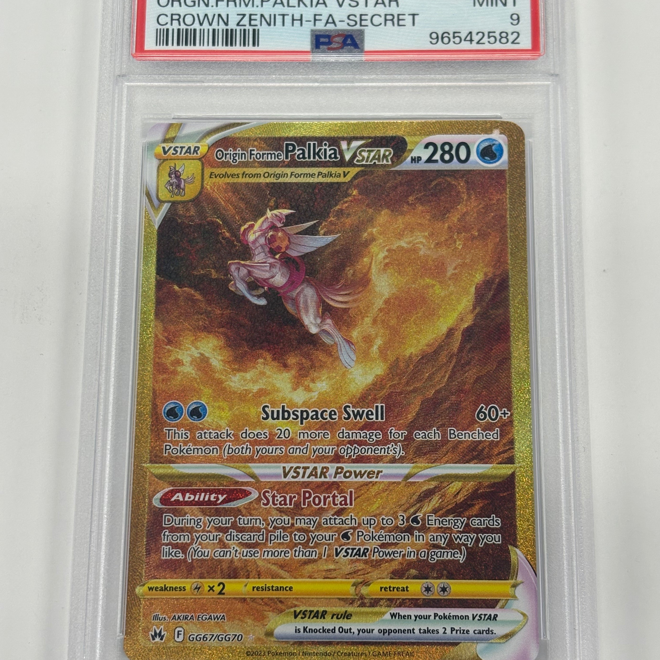 Pokémon TCG - PSA MT 9 Crown Zenith Origin Forme Palkia VStar