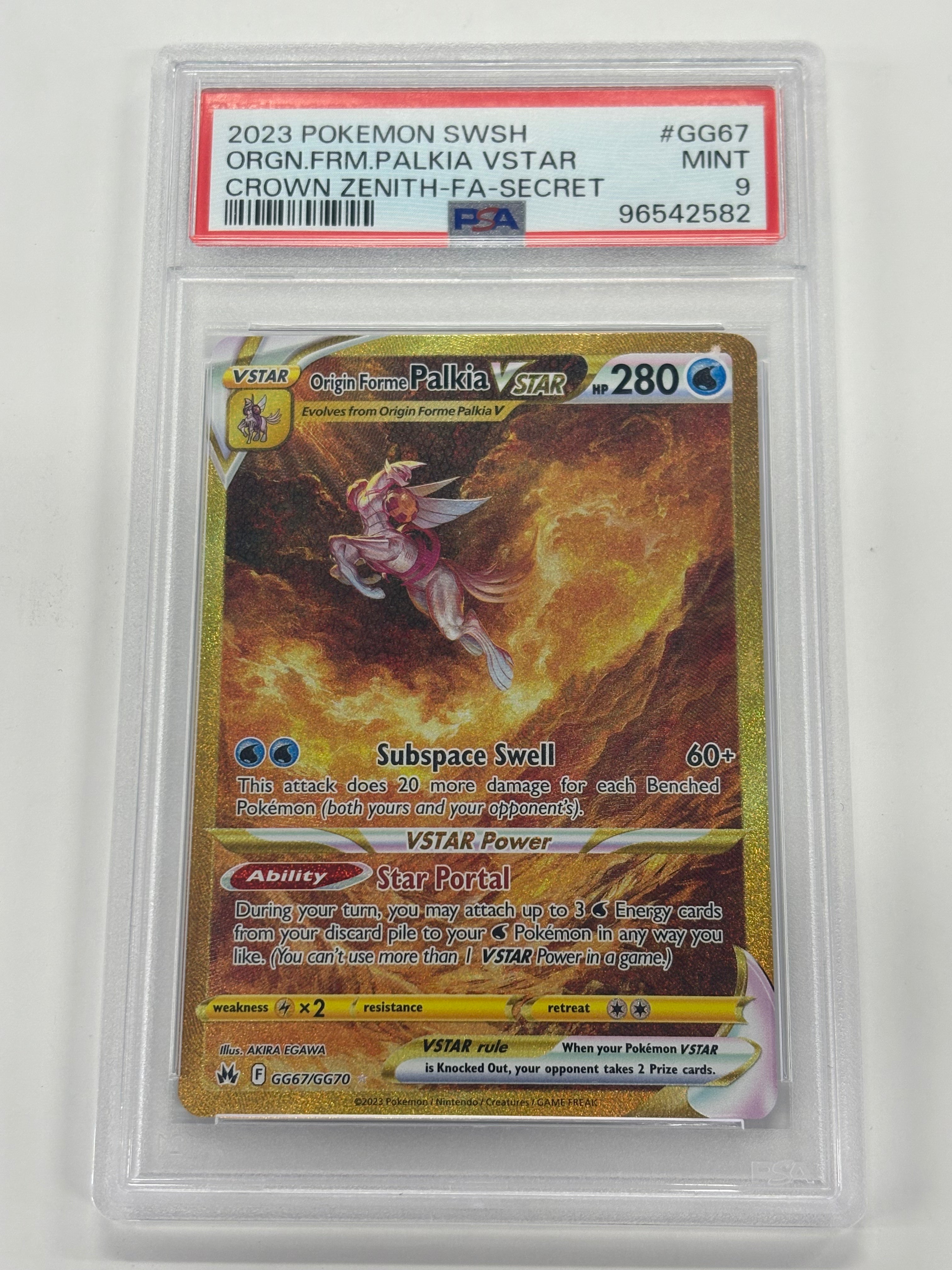 Pokémon TCG - PSA MT 9 Crown Zenith Origin Forme Palkia VStar