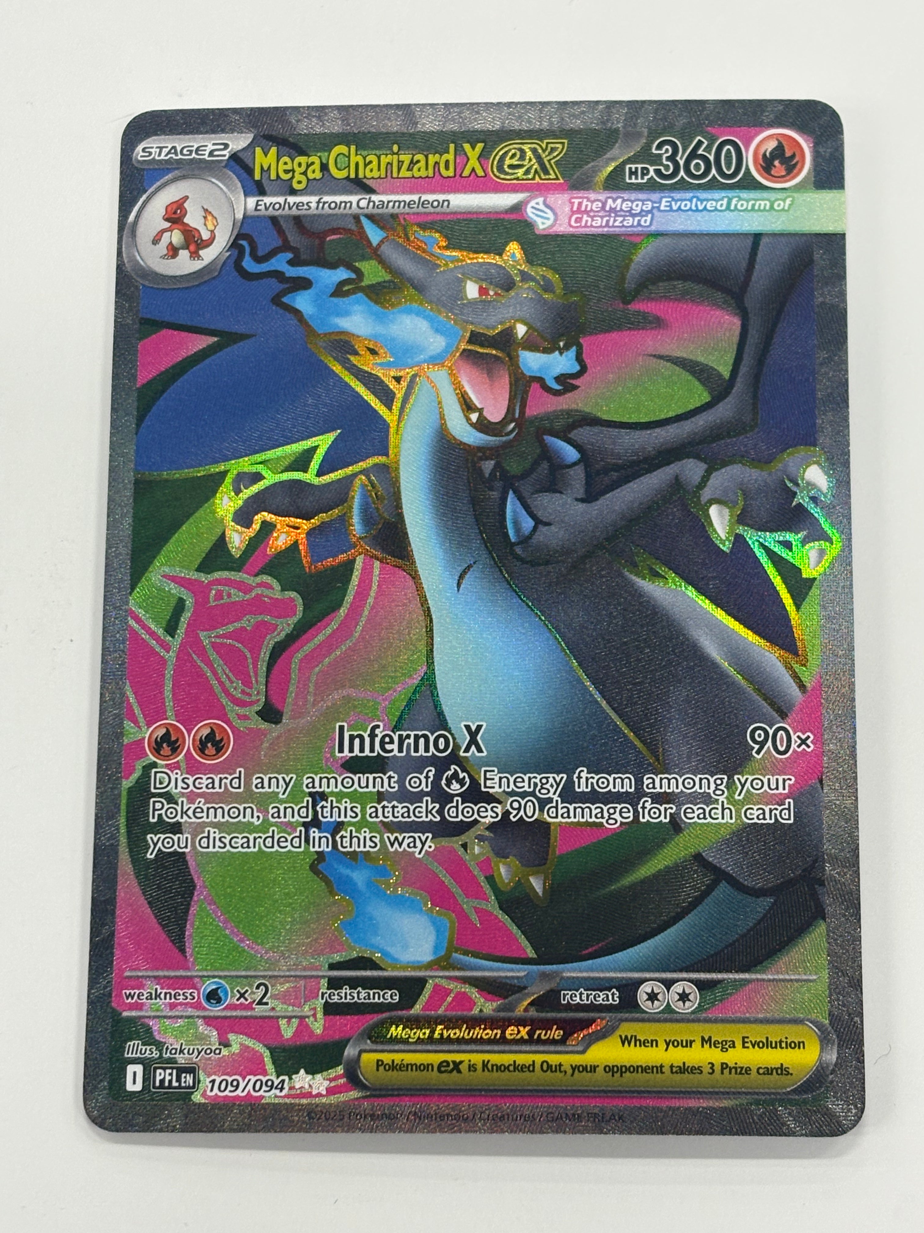 Pokémon TCG - Phantasmal Flame Mega Charizard X ex 109/094 NM
