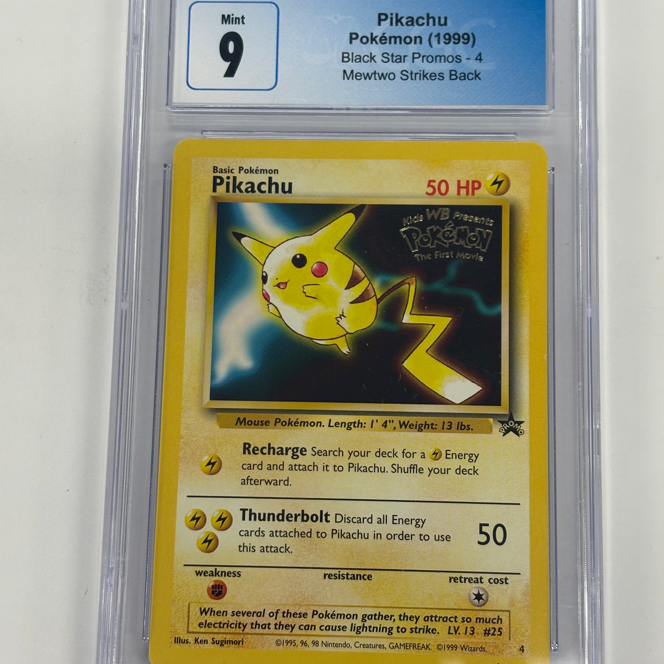 Pokémon TCG - CGC Mint 9 Mewtwo Strikes Back Black Star Promo Pikachu #4