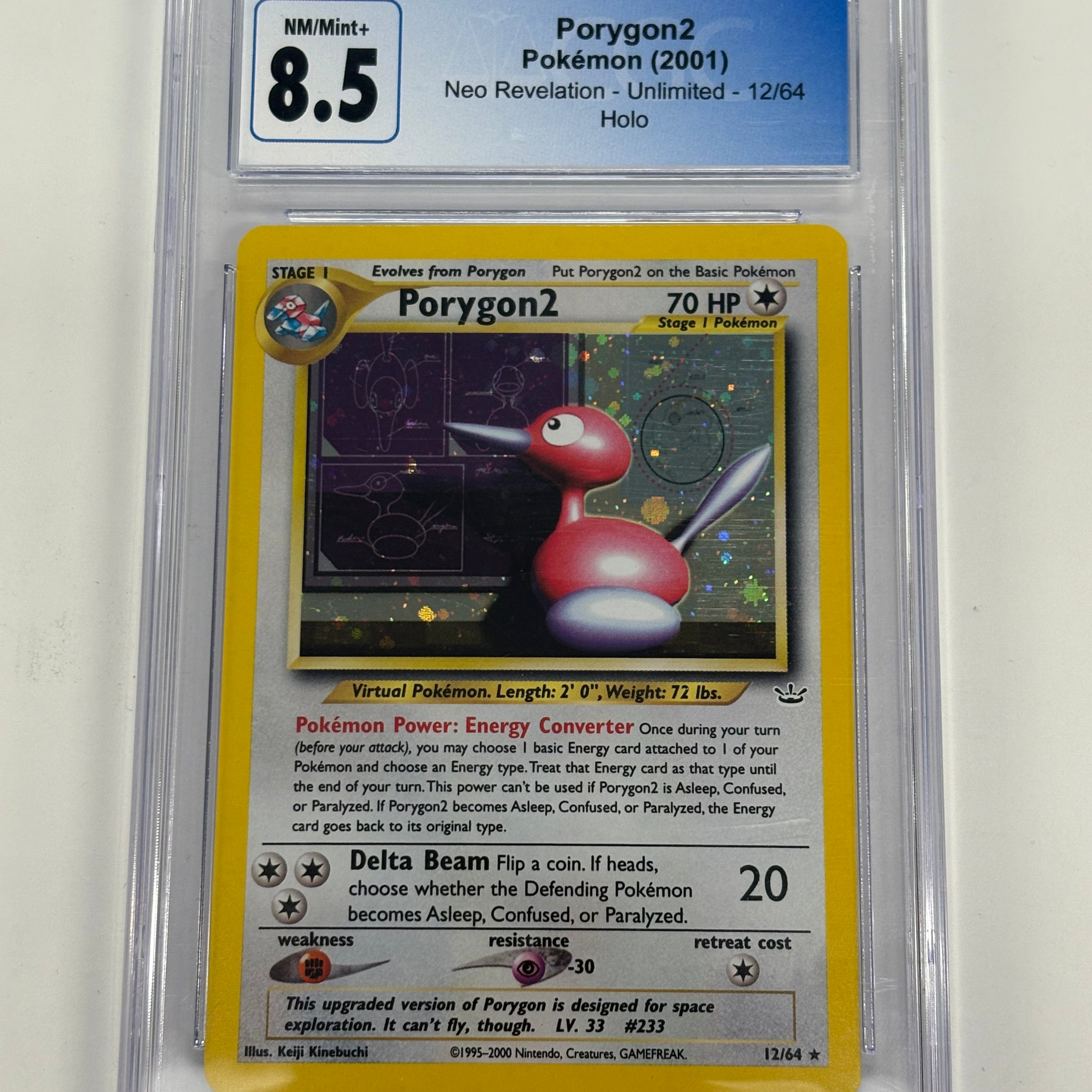 Pokémon TCG - CGC NM/Mint+ Neo Revelation Unlimited Porygon2 12/64 Holo