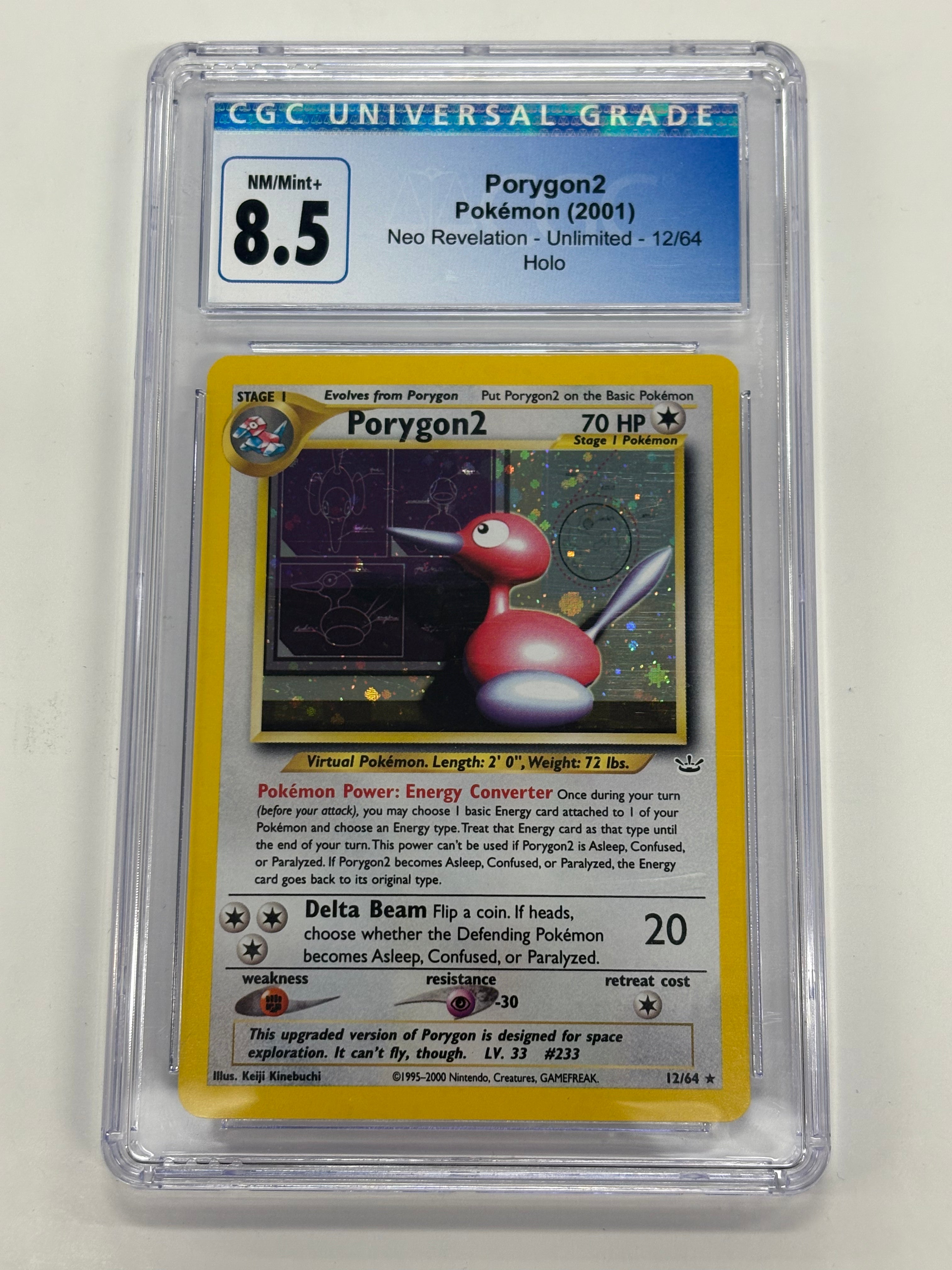 Pokémon TCG - CGC NM/Mint+ Neo Revelation Unlimited Porygon2 12/64 Holo