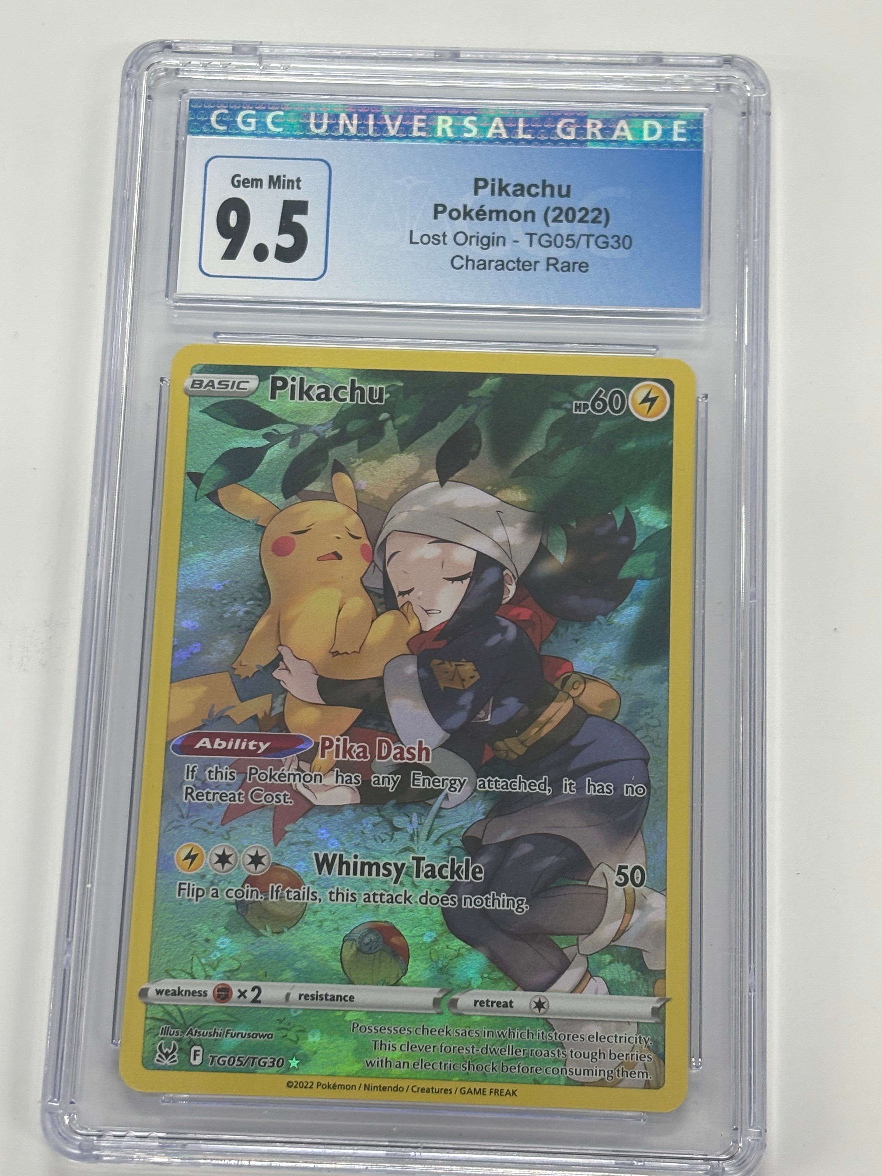 Pokémon TCG - CGC Gem Mint 9.5 Lost Origin Pikachu TG05/TG30 Character Rare