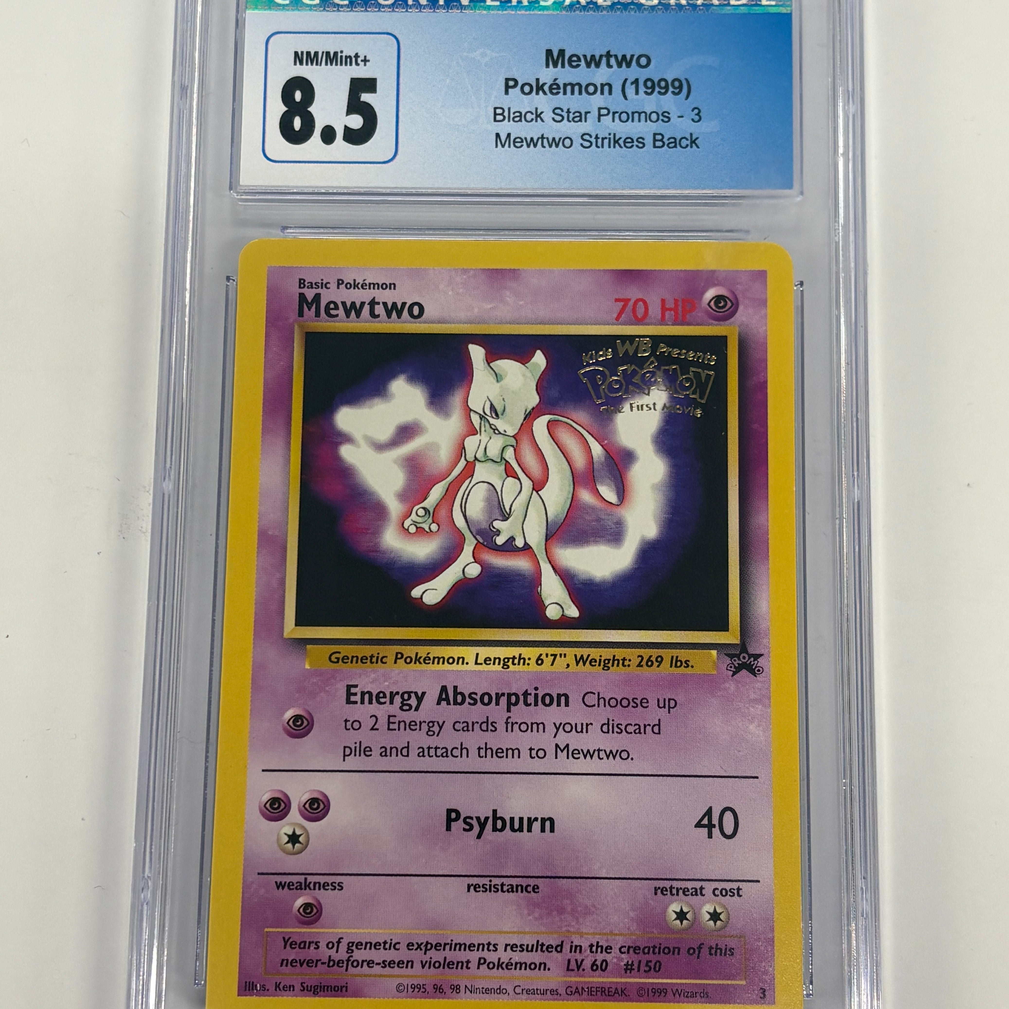 Pokémon TCG - CGC NM/Mint+ 8.5 Mewtwo Strikes Back Black Star Promo Mewtwo #3