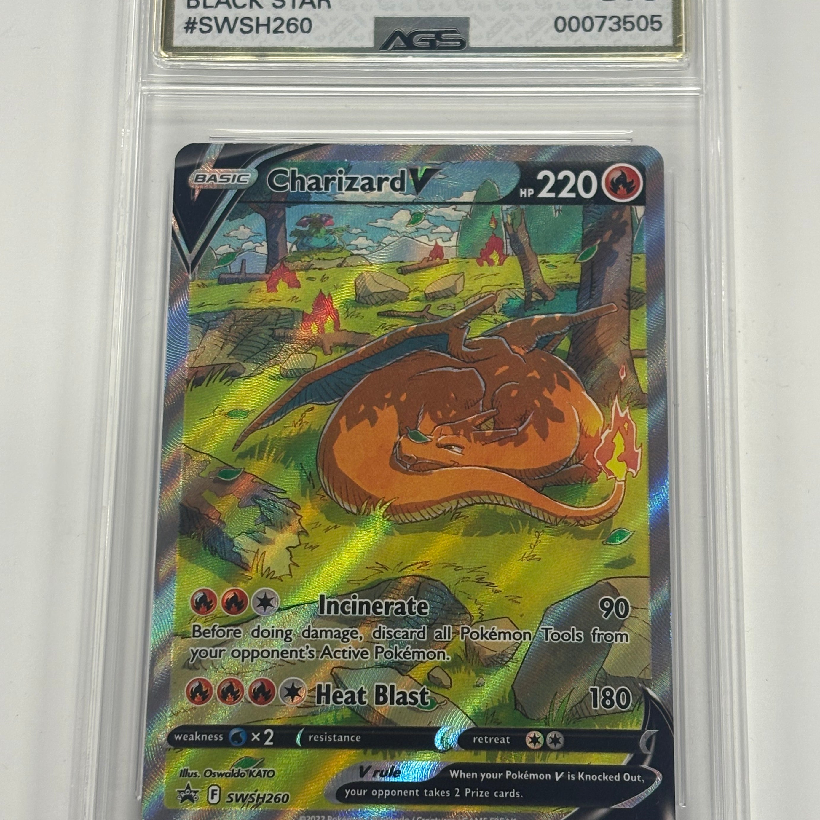 Pokémon TCG - AGS MINT+ 9.5 Sword & Shield Promo Cards Charizard V SWSH260