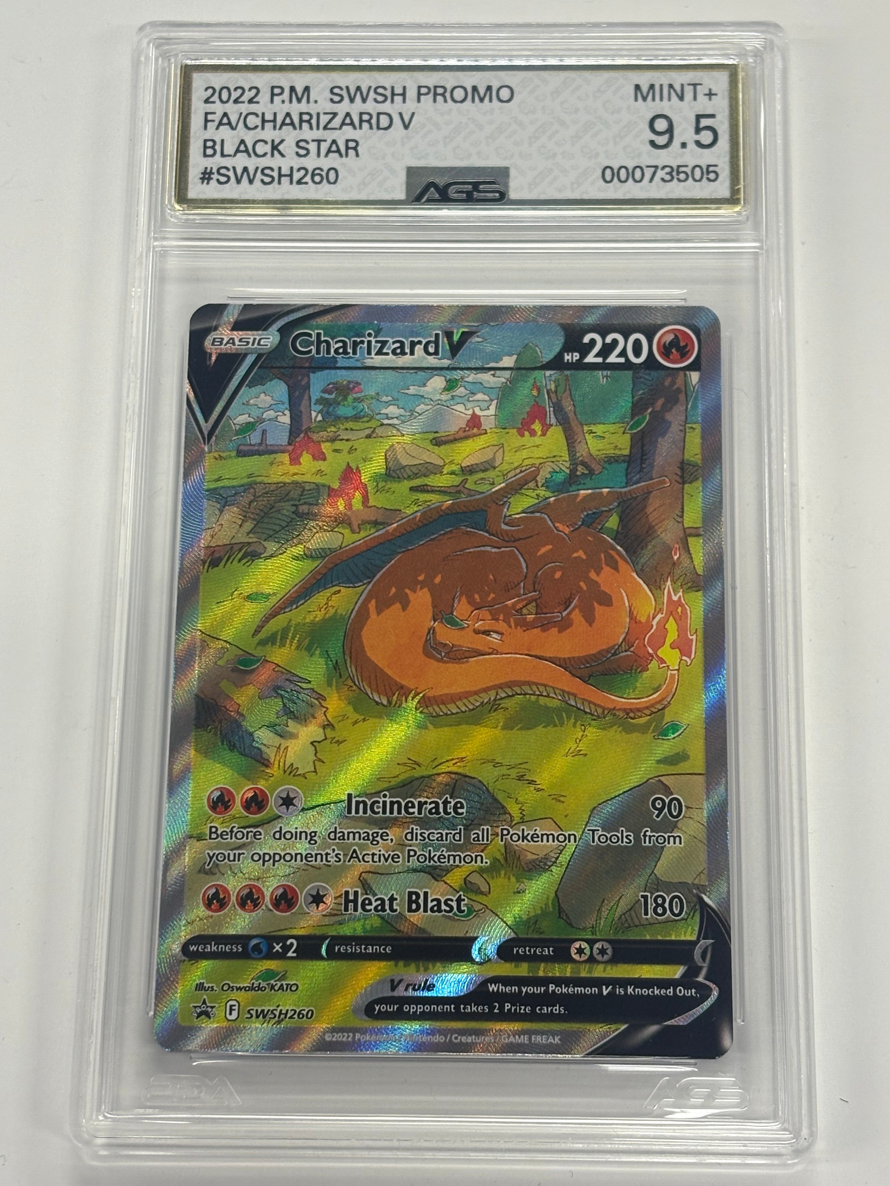 Pokémon TCG - AGS MINT+ 9.5 Sword & Shield Promo Cards Charizard V SWSH260