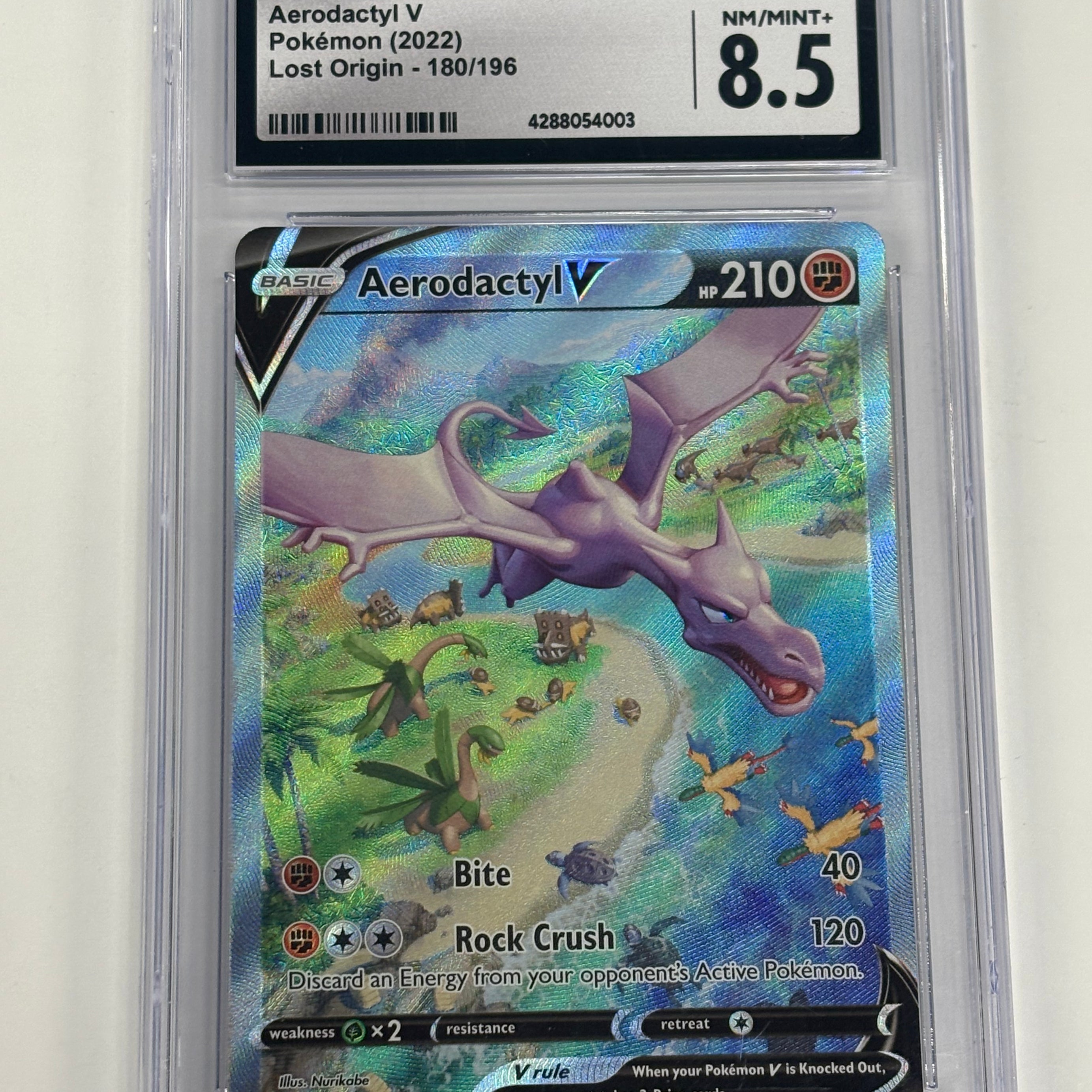 Pokémon TCG - CGC NM/Mint+ 8.5 Lost Origin Aerodactyl V 180/196 Full Art