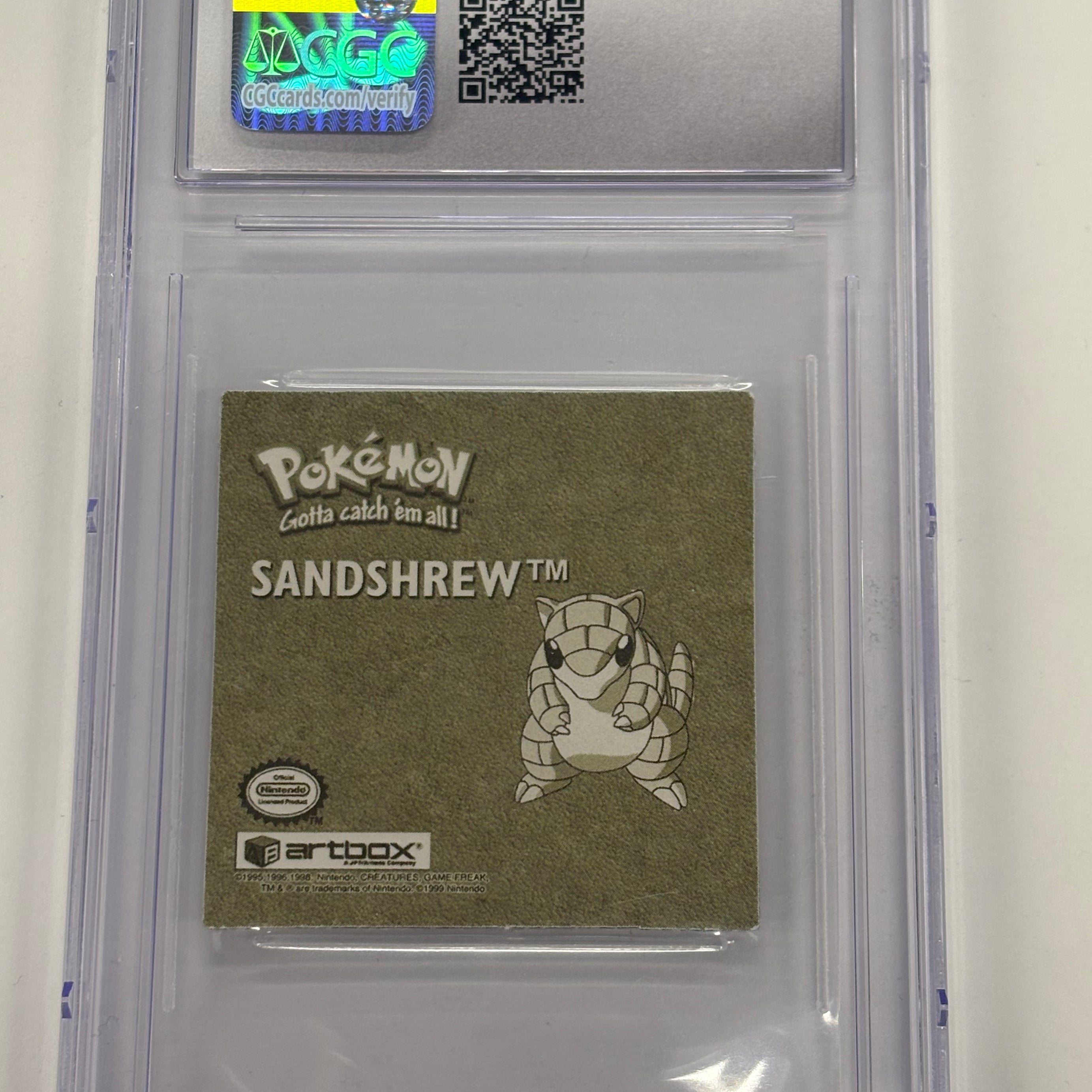 Pokémon TCG - CGC GEM MINT 10 Action Flipz Series 1 Artbox Sandshrew R07 Holochrome Stickers
