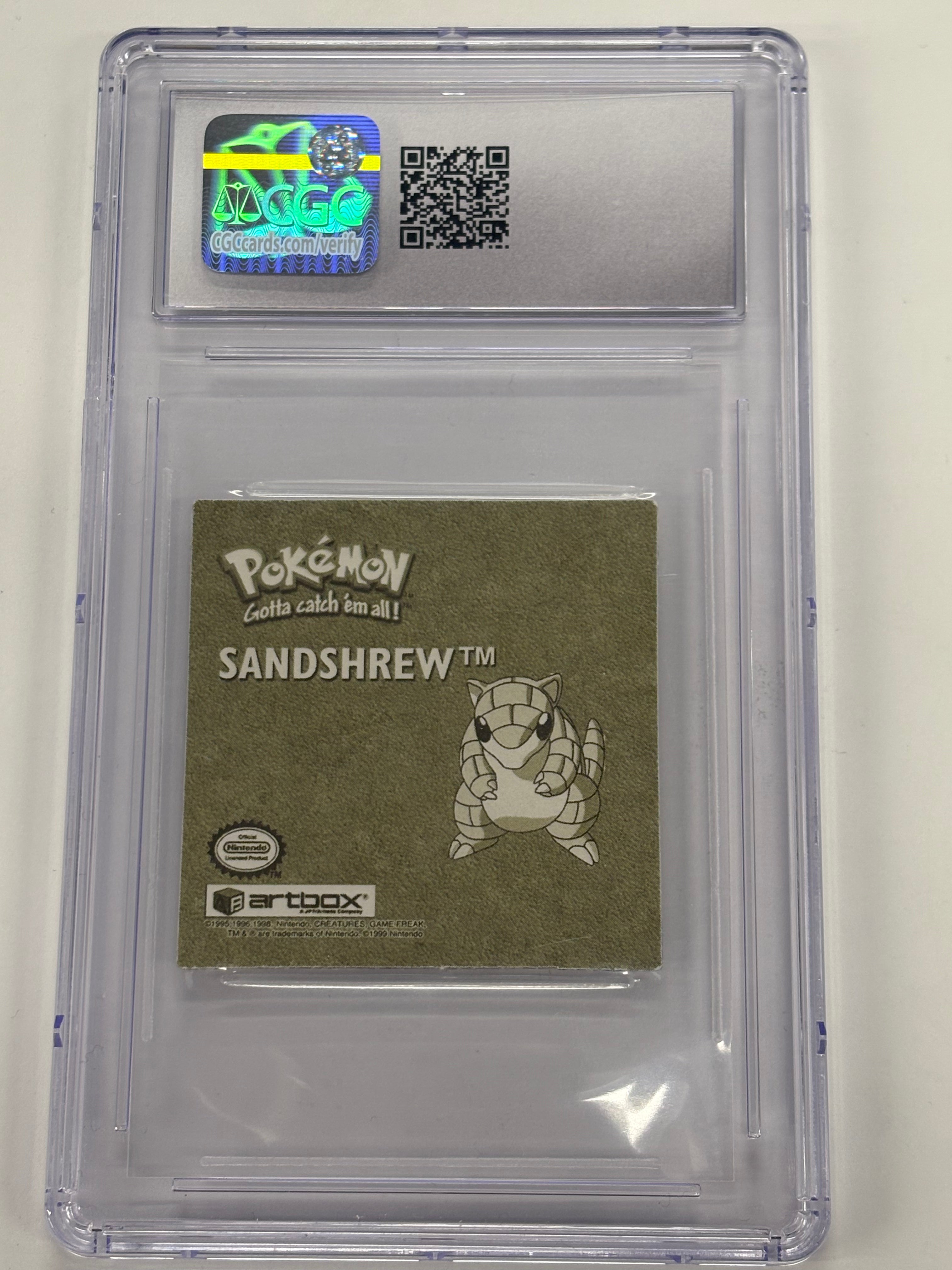 Pokémon TCG - CGC GEM MINT 10 Action Flipz Series 1 Artbox Sandshrew R07 Holochrome Stickers