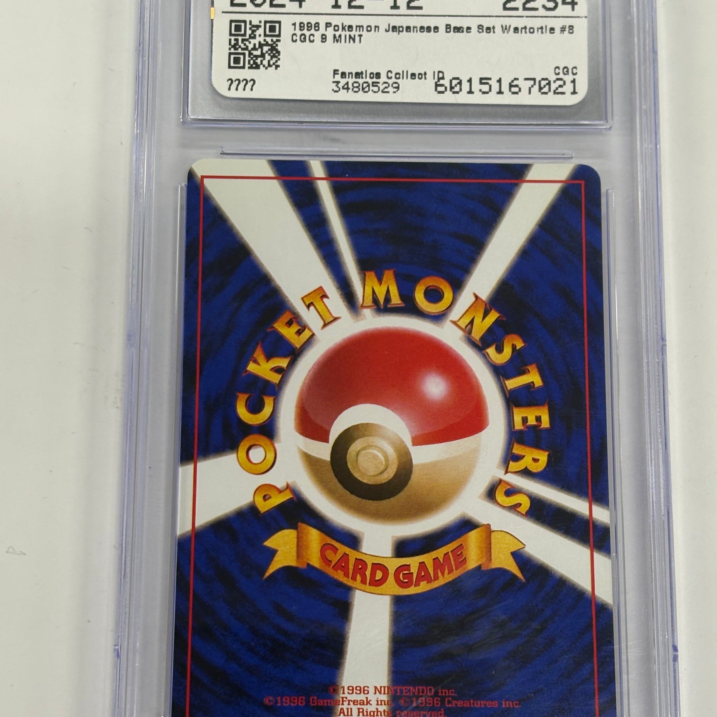 Pokémon TCG - PSA MINT 9 Expansion Pack JP Wartortle No. 008