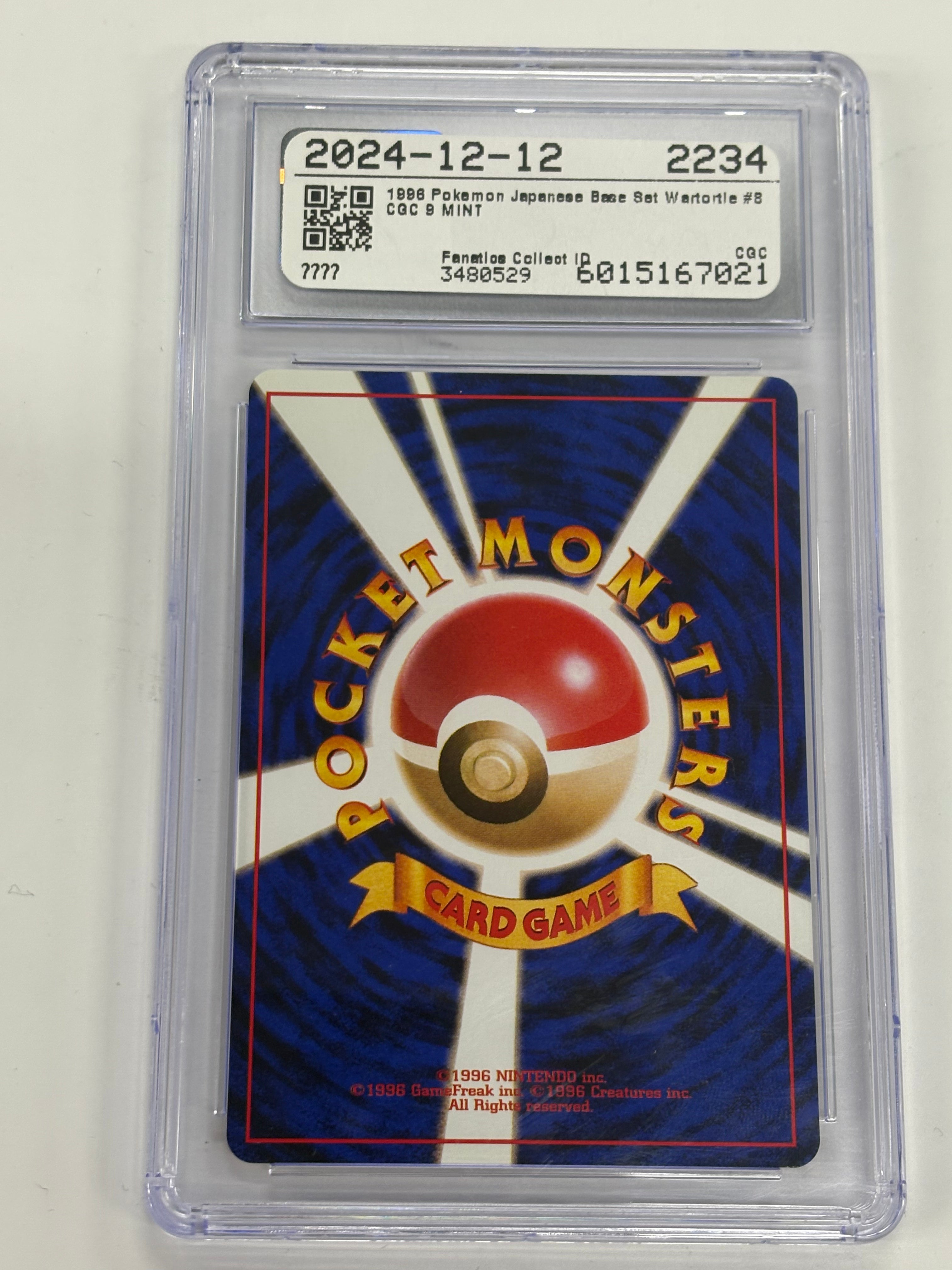 Pokémon TCG - PSA MINT 9 Expansion Pack JP Wartortle No. 008