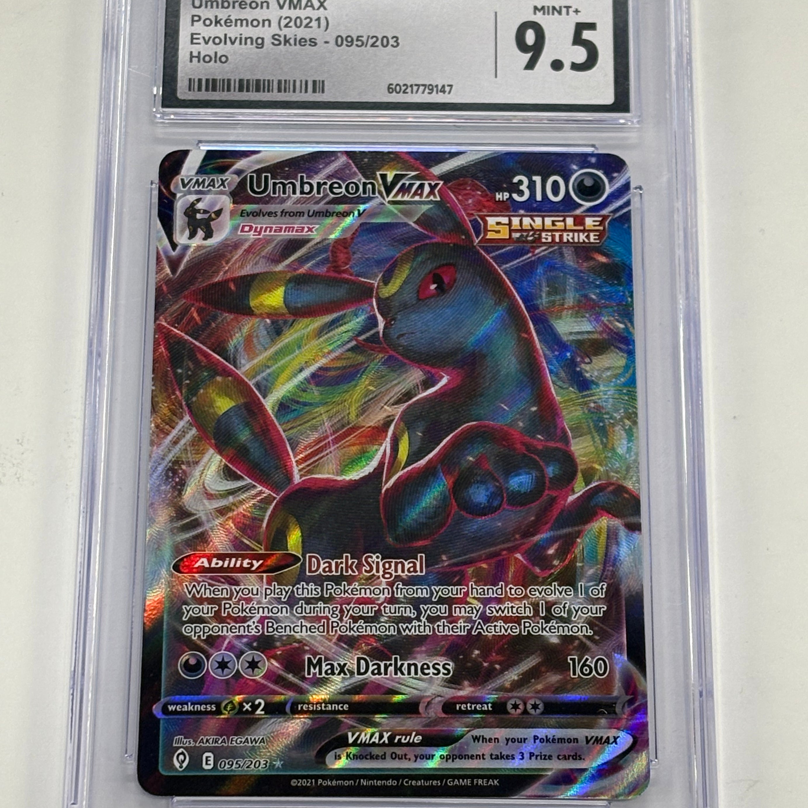 Pokémon TCG - CGC MINT+ 9 Evolving Skies Umbreon VMAX 095/203 Holo