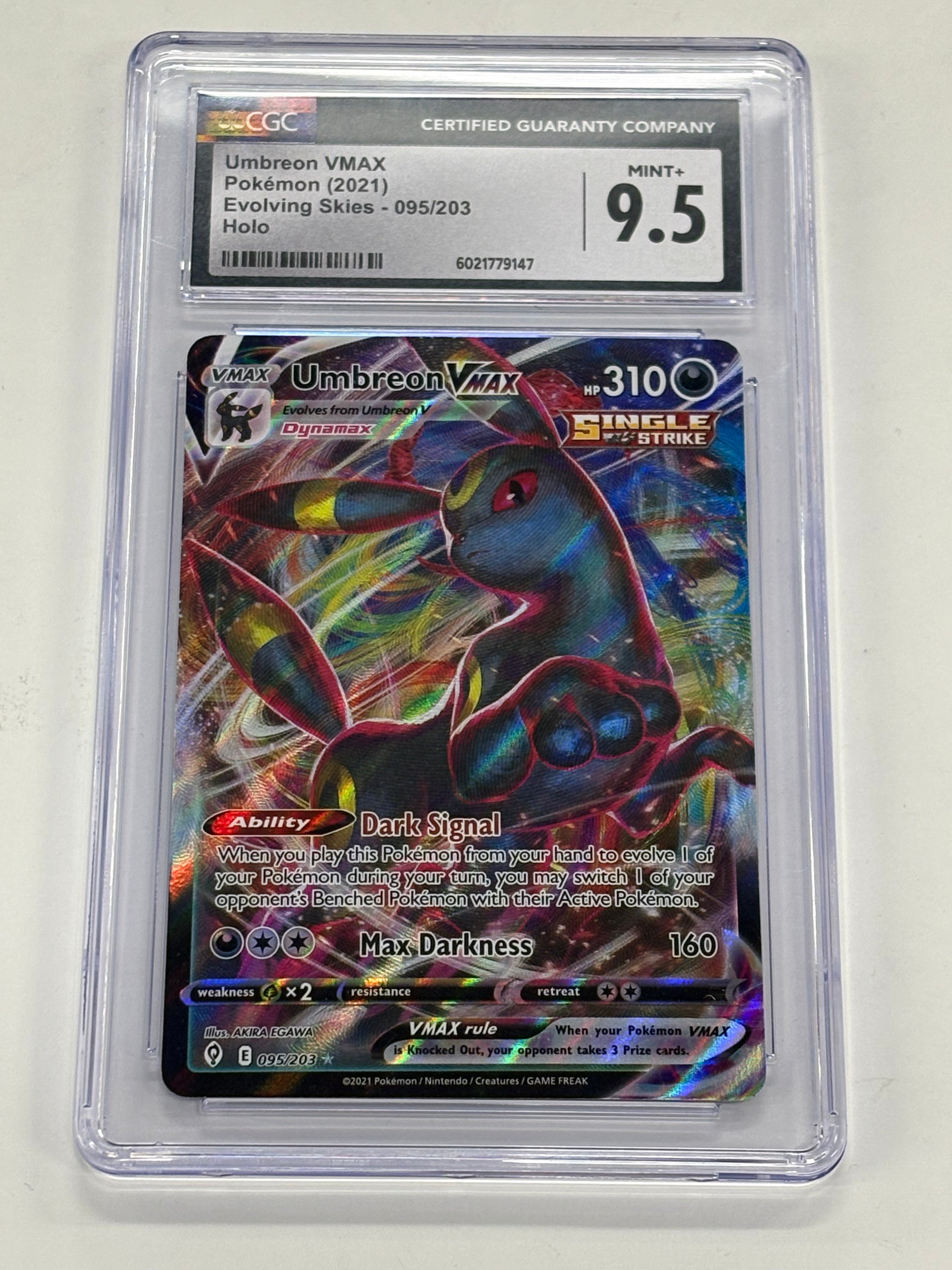 Pokémon TCG - CGC MINT+ 9 Evolving Skies Umbreon VMAX 095/203 Holo