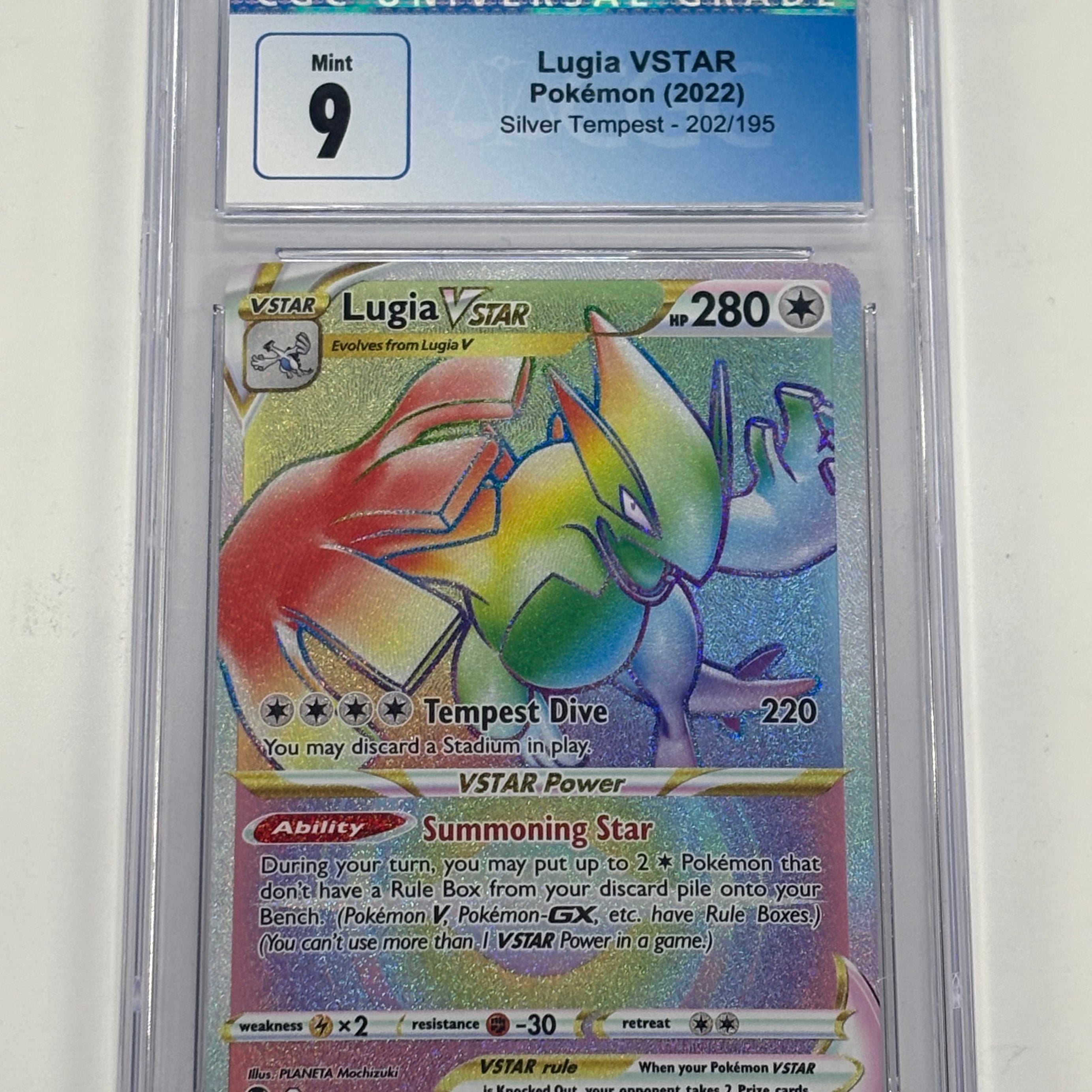 Pokémon TCG - CGC MINT 9 Silver Tempest Lugia VSTAR 202/195 Rainbow Rare