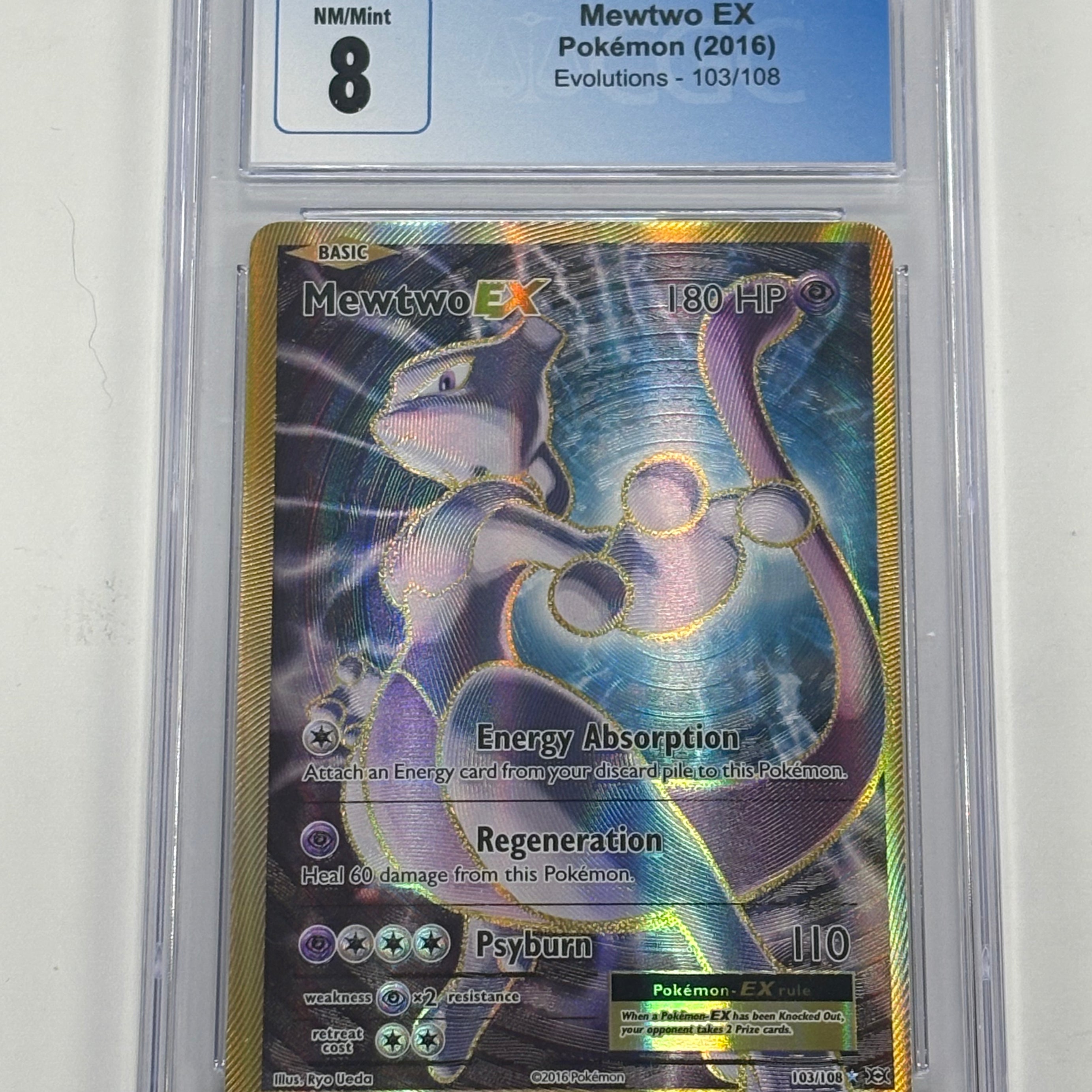 Pokémon TCG - CGC NM/MINT 8 Evolutions Mewtwo EX 103/108 Full Art
