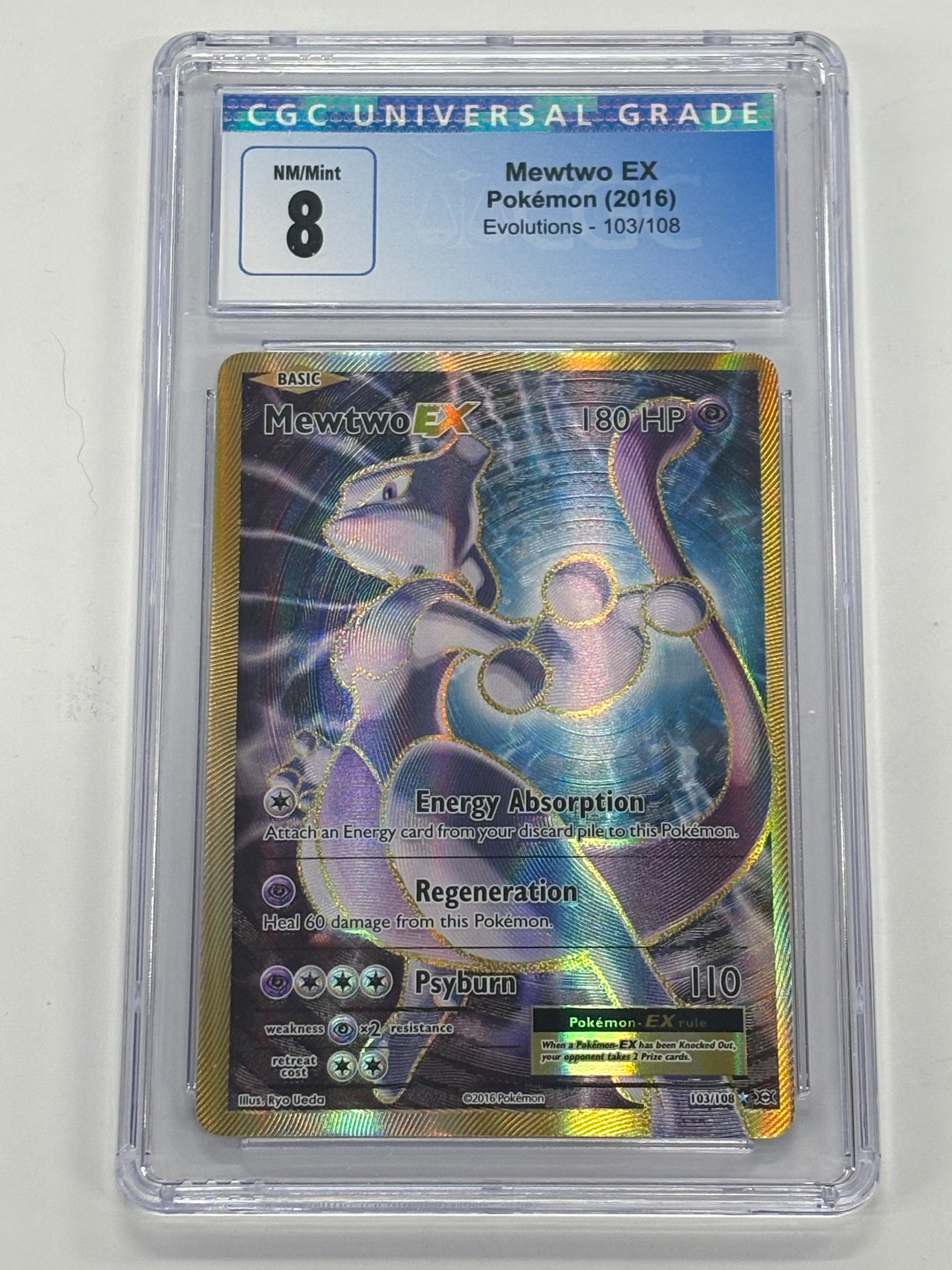 Pokémon TCG - CGC NM/MINT 8 Evolutions Mewtwo EX 103/108 Full Art