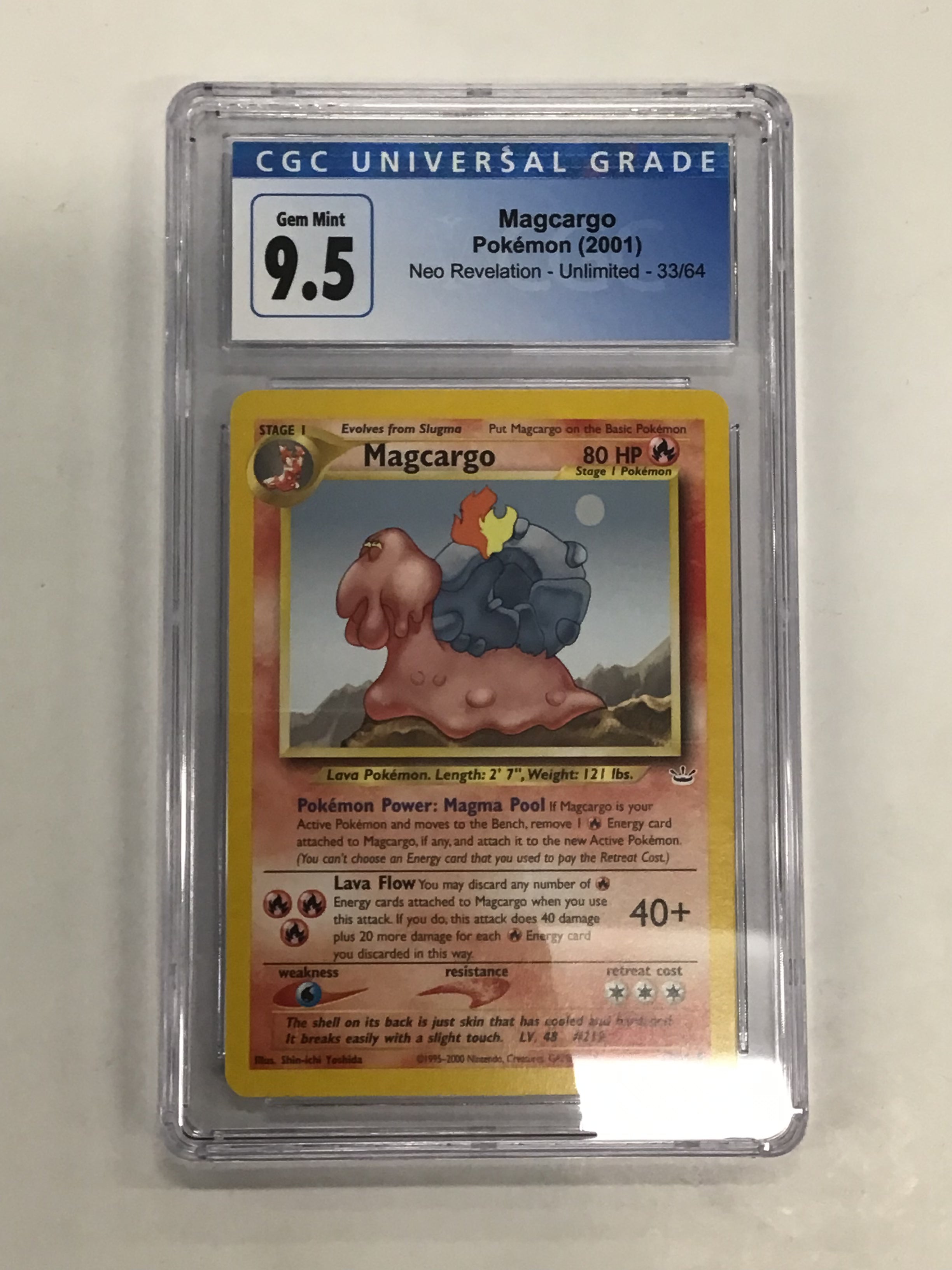 Pokémon TCG - CGC Gem Mint 9.5 Neo Revelation Unlimited Magcargo 33/64