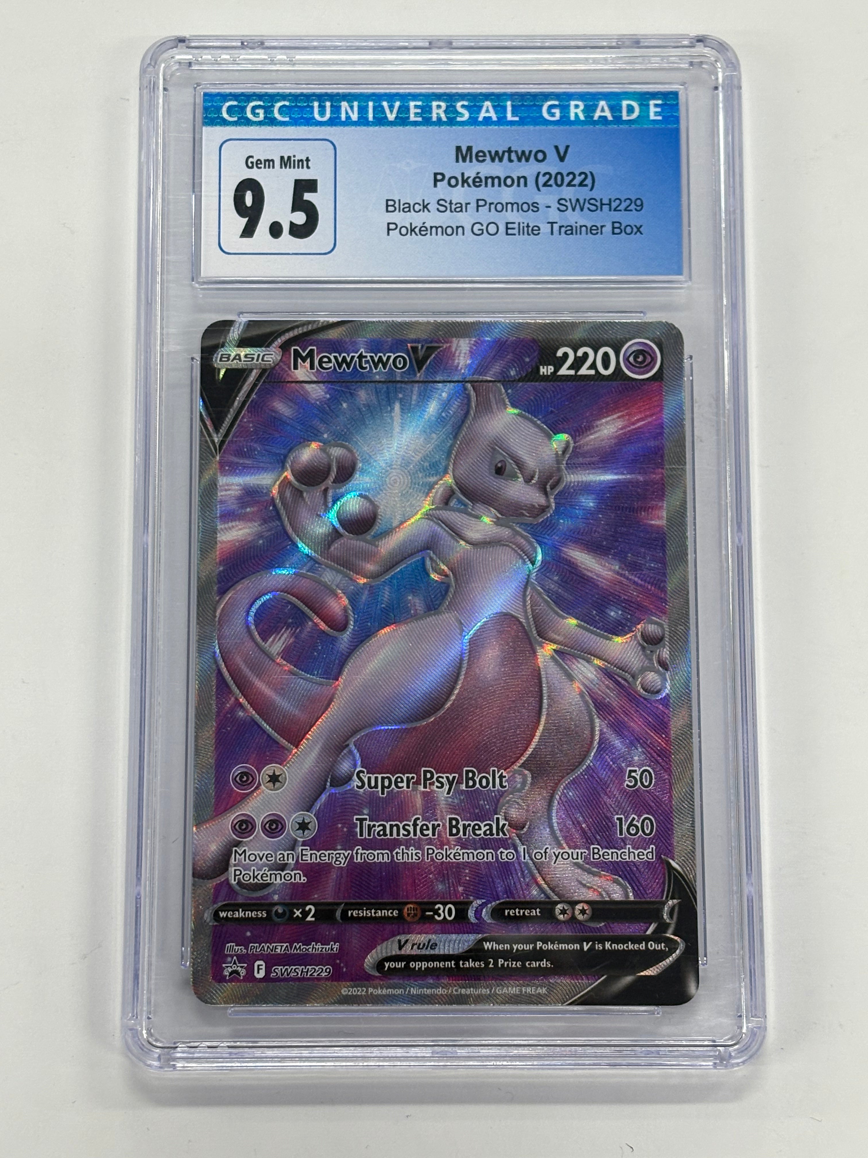 Pokémon TCG - CGC Gem Mint 9.5 Pokémon GO Elite Trainer Box Black Star Promo Mewtwo V SWSH229