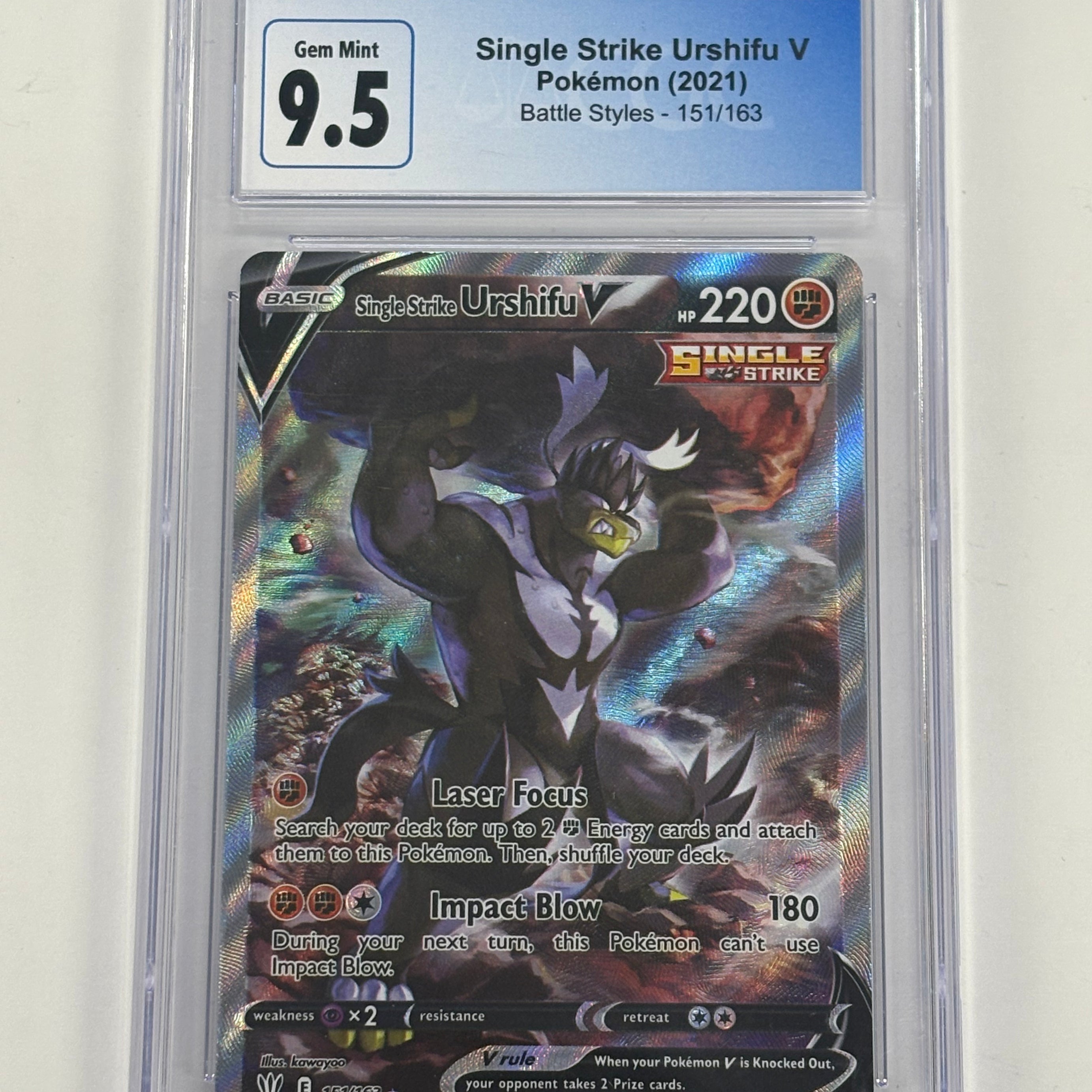 Pokémon TCG - CGC Gem Mint 9.5 Battle Styles Single Strike Urshifu V 151/163 Alternate Art