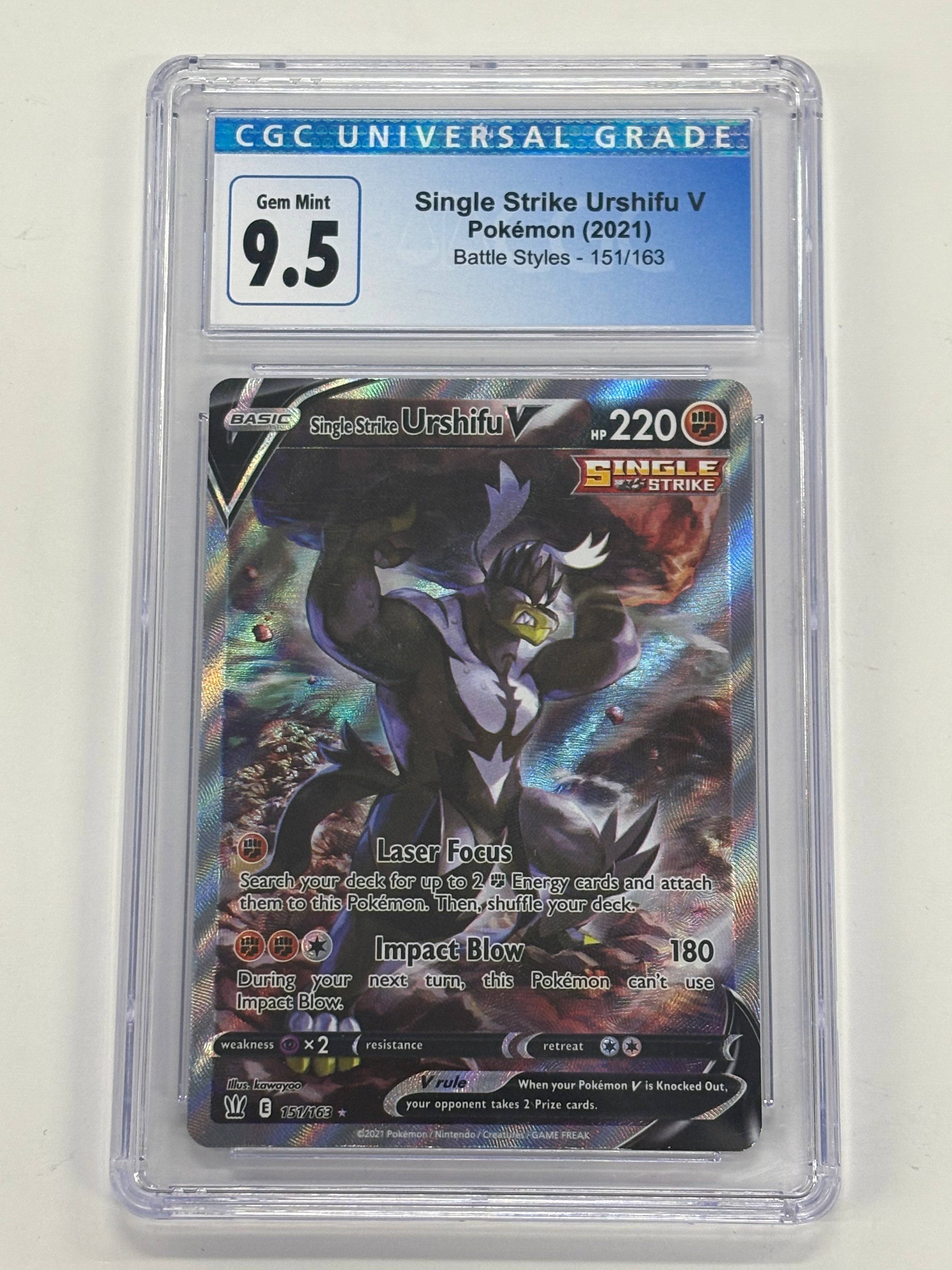 Pokémon TCG - CGC Gem Mint 9.5 Battle Styles Single Strike Urshifu V 151/163 Alternate Art
