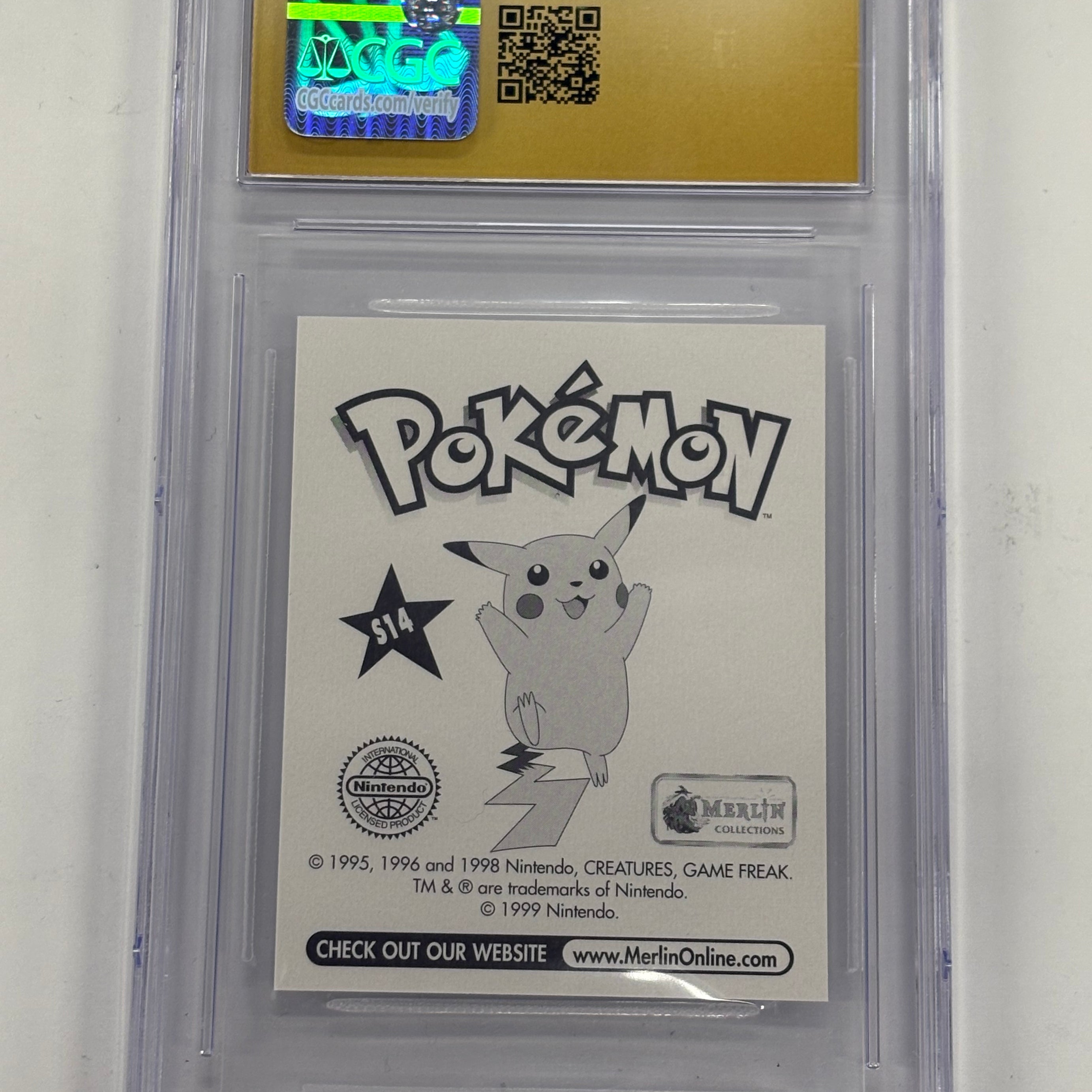 Pokémon TCG - CGC Pristine 10 Merlin Pokemon Stickers Series 1 Muk S14 Holographic