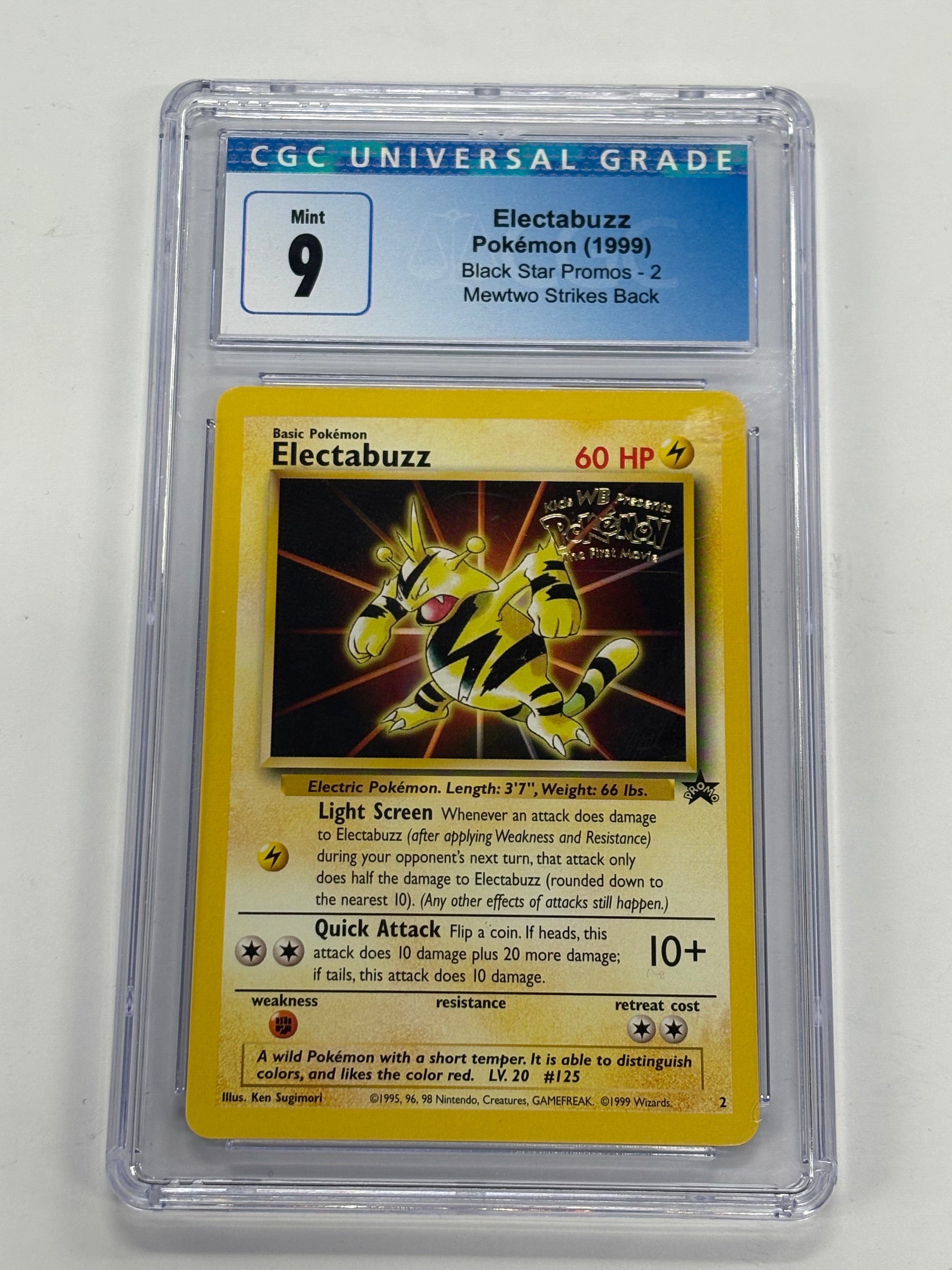 Pokémon TCG - CGC Mint 9 Mewtwo Strikes Back Black Star Promo Electabuzz #2