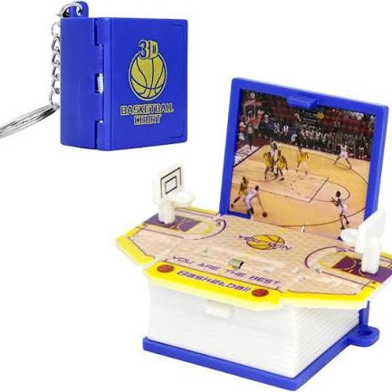 Miniature 3D Basketball Court Keychain