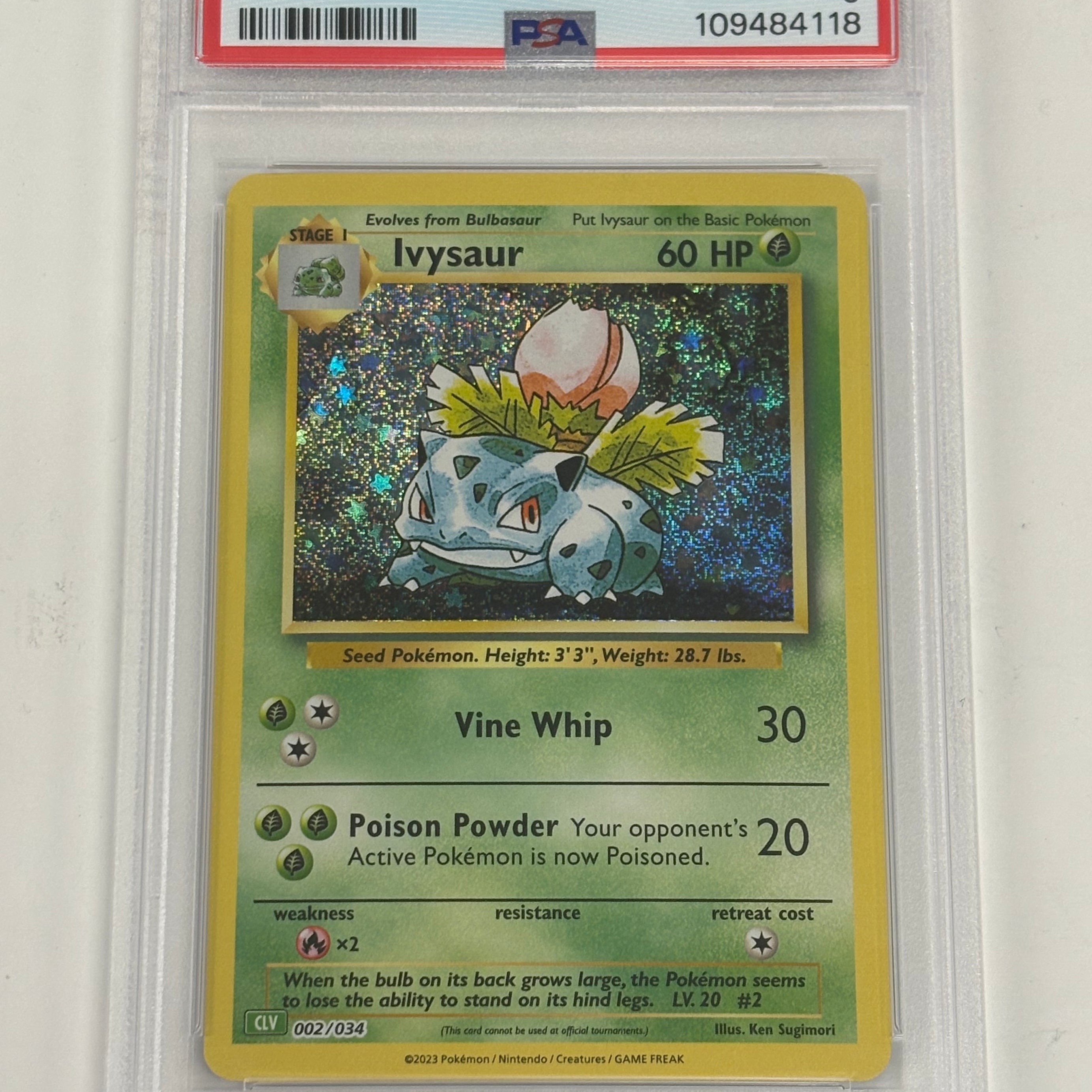 Pokémon TCG - PSA MINT 9 Pokémon TCG Classic Ivysaur 002/034 Holo