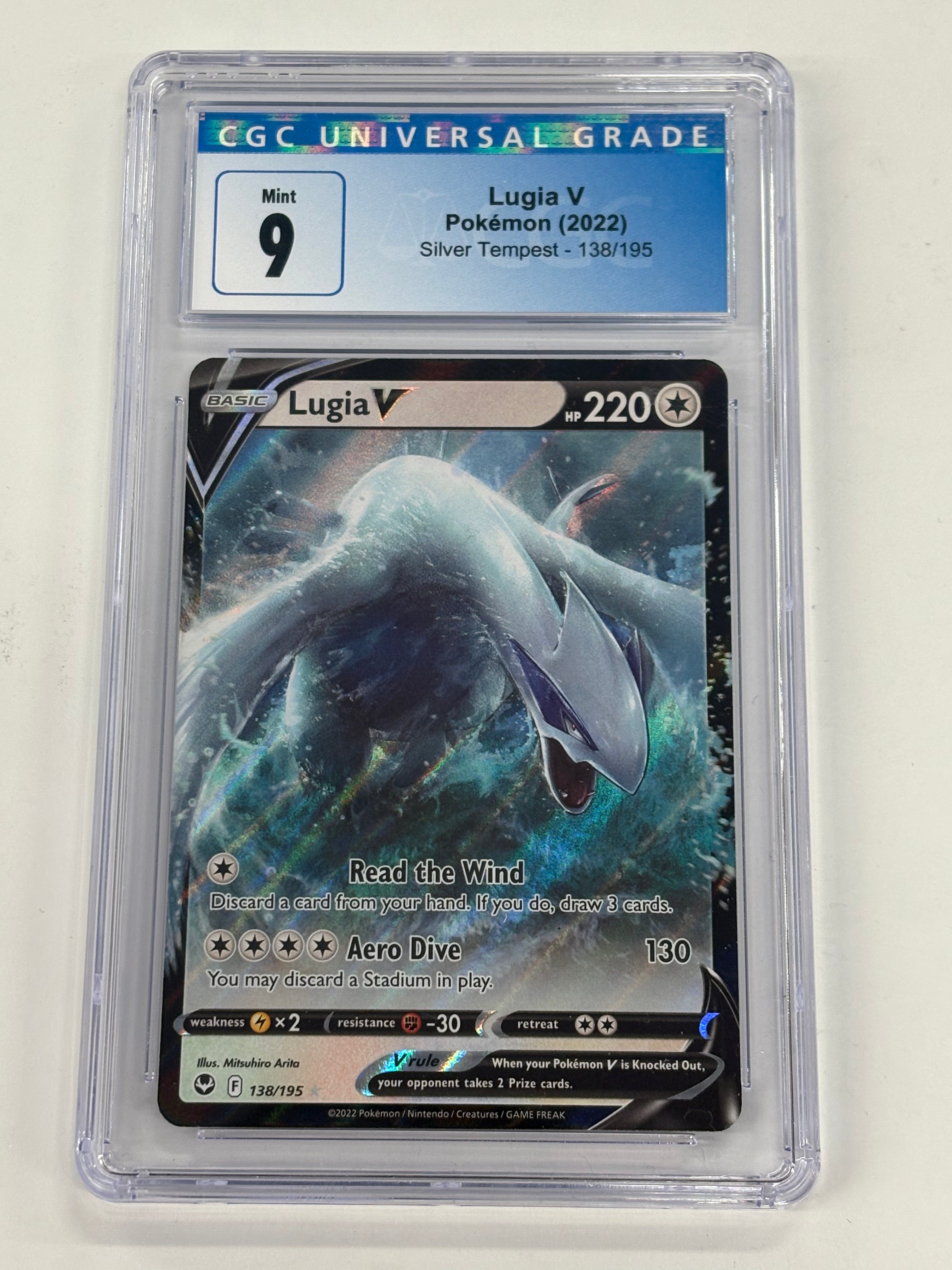 Pokémon TCG - CGC Mint 9 Silver Tempest Lugia V 138/195 Holo