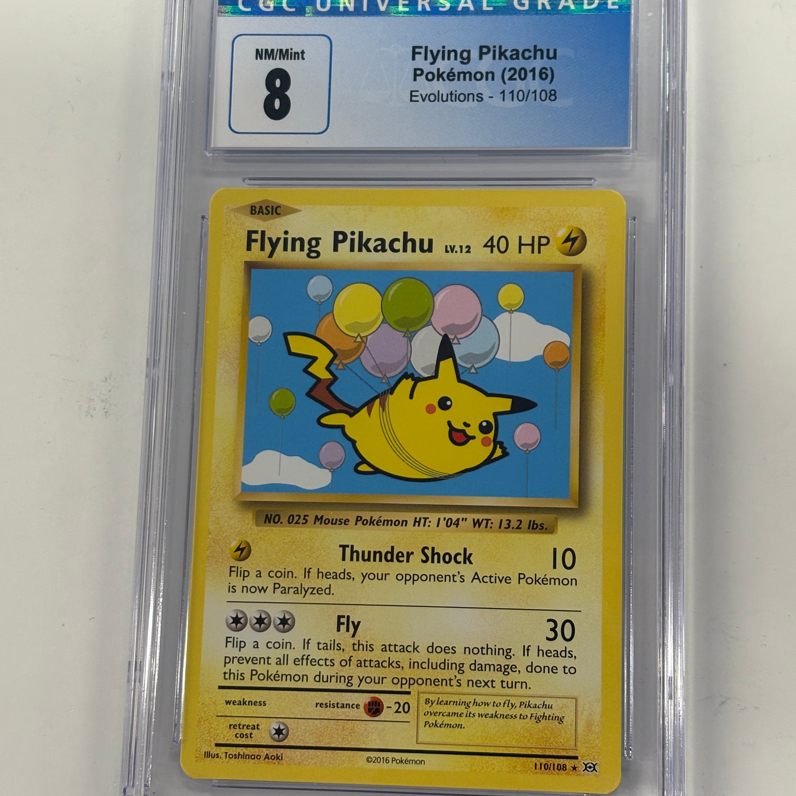 Pokémon TCG - CGC NM/Mint 8 Evolutions Flying Pikachu 110/108