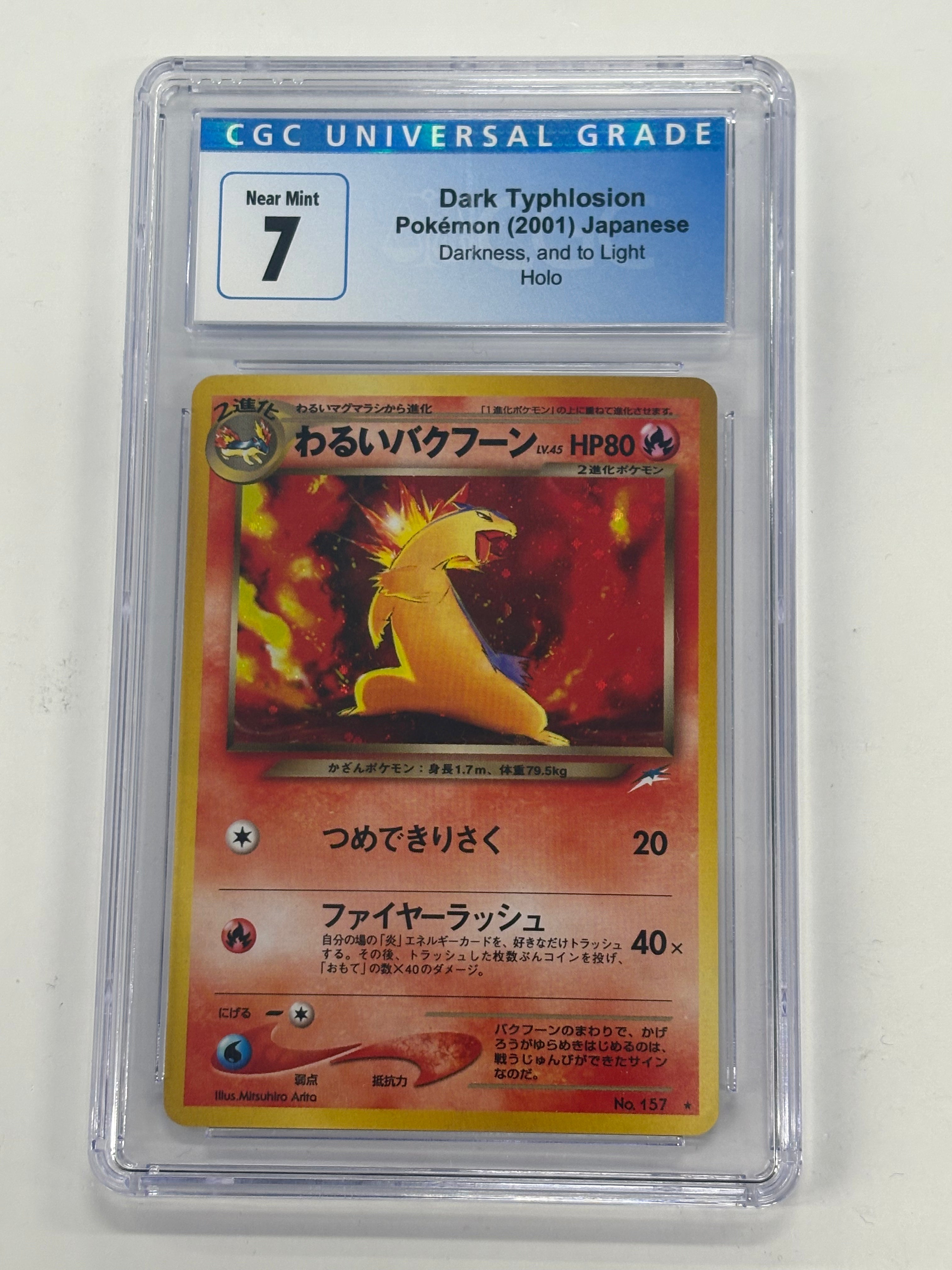 Pokémon TCG - CGC Near Mint 7 Darkness, and to Light… Dark Typhlosion No. 157 Holo