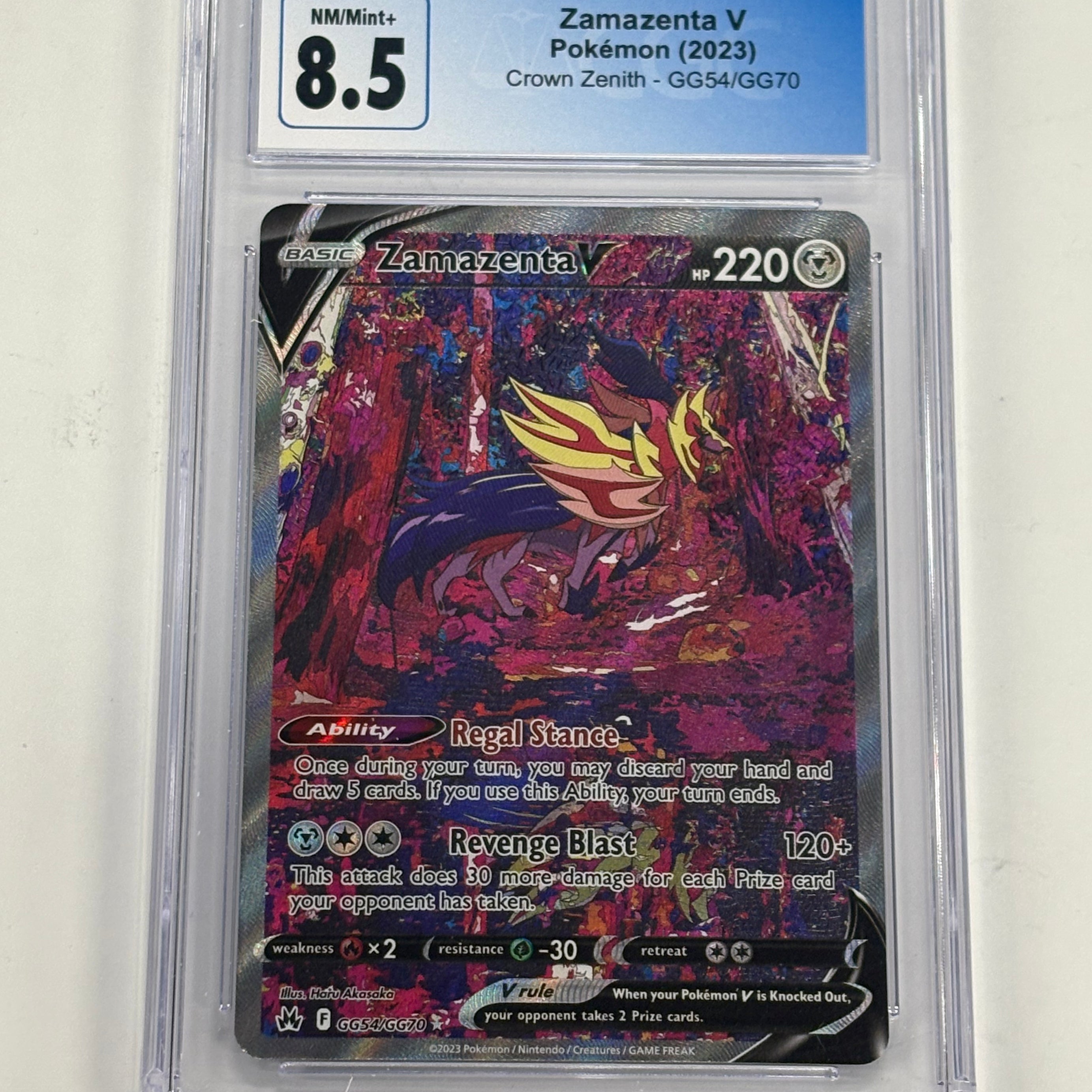 Pokémon TCG - CGC NM/Mint+ 8.5 Crown Zenith Zamazenta V GG54/GG70 Galarian Gallery