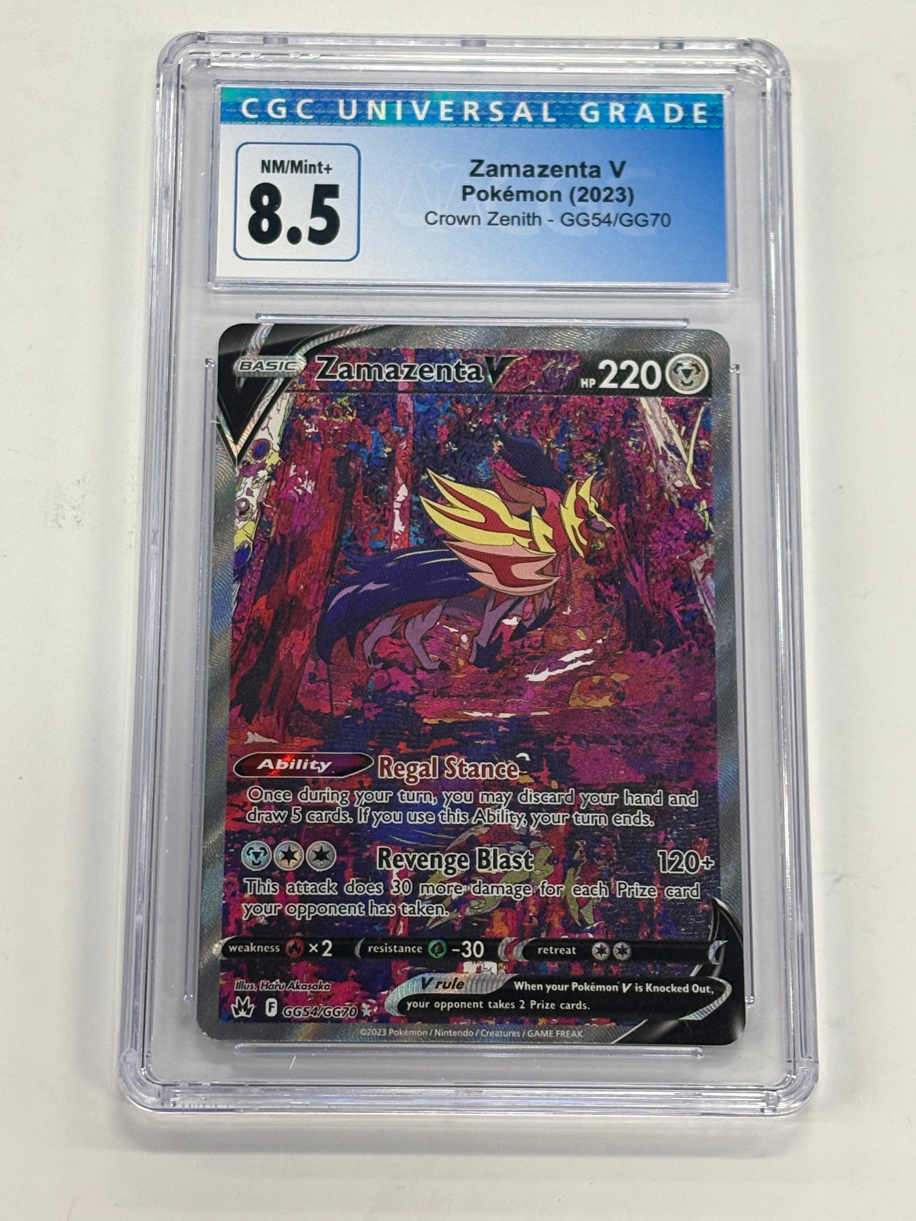 Pokémon TCG - CGC NM/Mint+ 8.5 Crown Zenith Zamazenta V GG54/GG70 Galarian Gallery