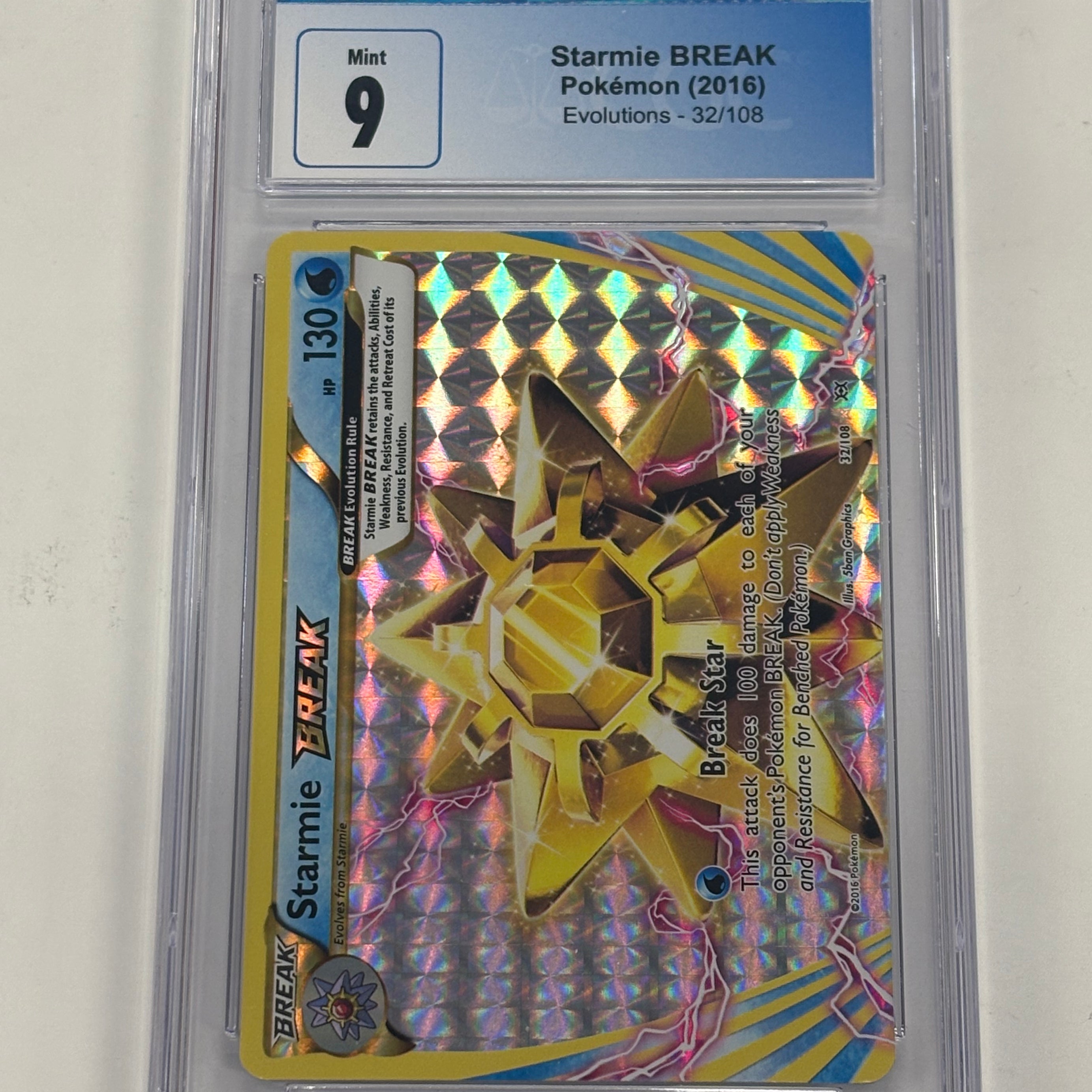 Pokémon TCG - CGC Mint 9 Evolutions Starmie BREAK 32/108