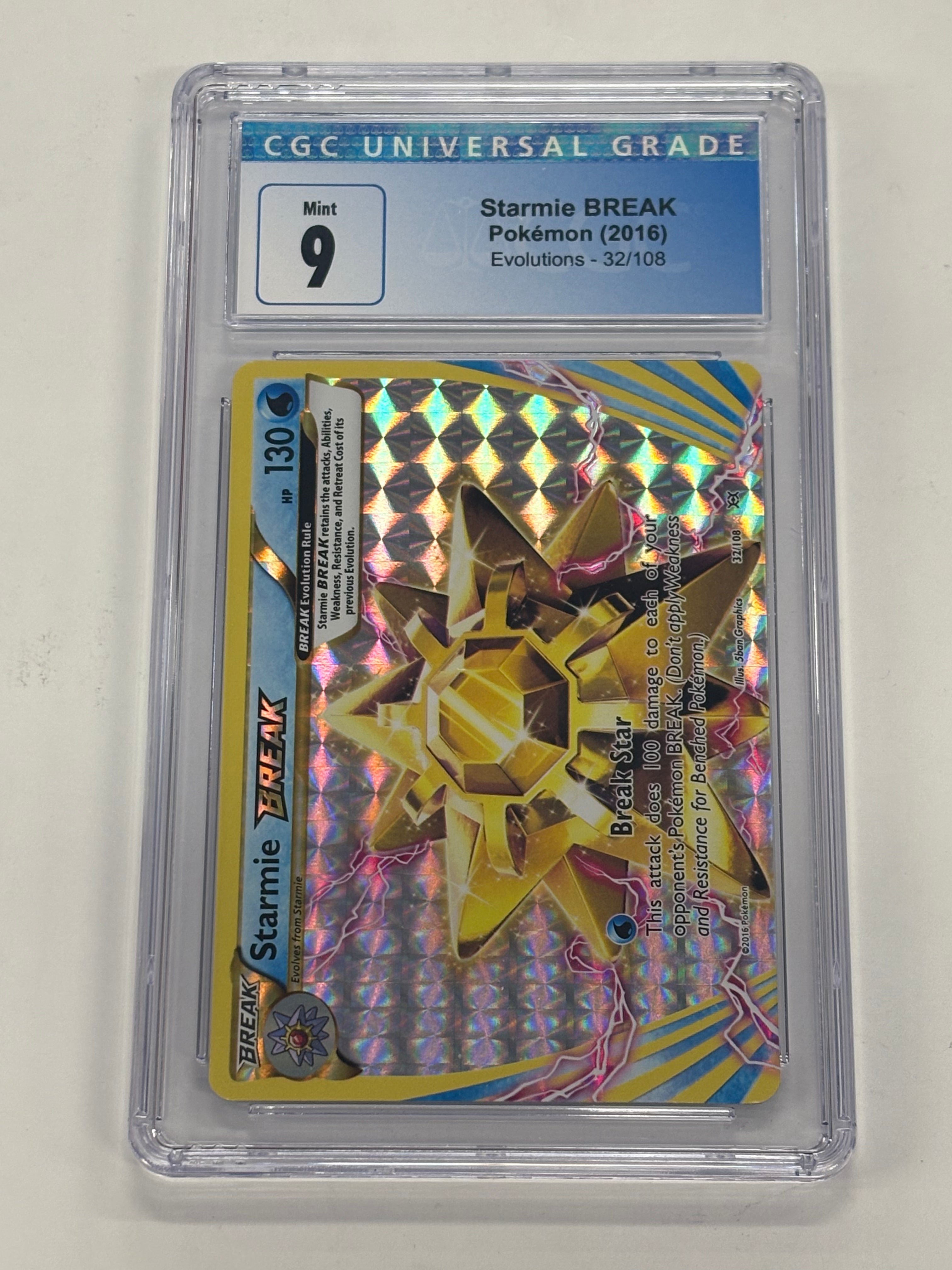 Pokémon TCG - CGC Mint 9 Evolutions Starmie BREAK 32/108