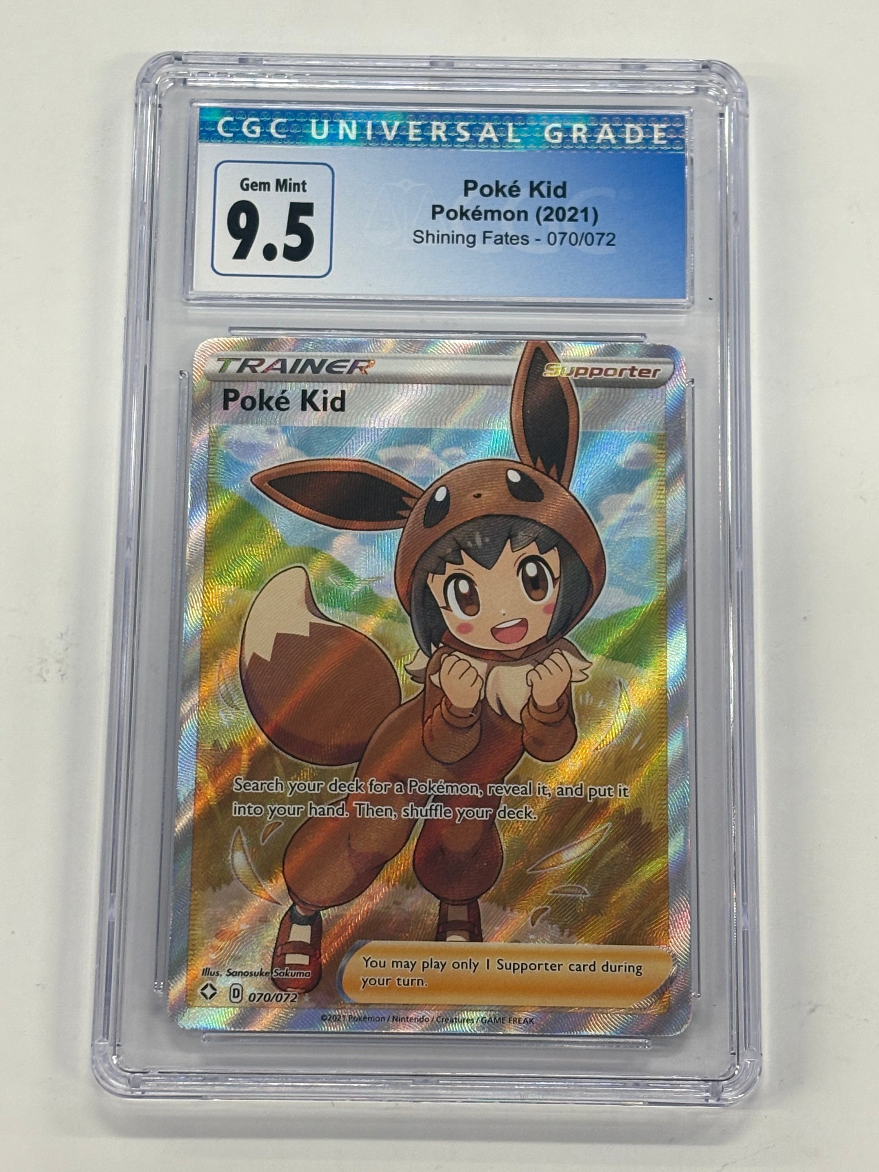 Pokémon TCG - CGC Gem Mint 9.5 Shining Fates Poké Kid 070/072 Full Art