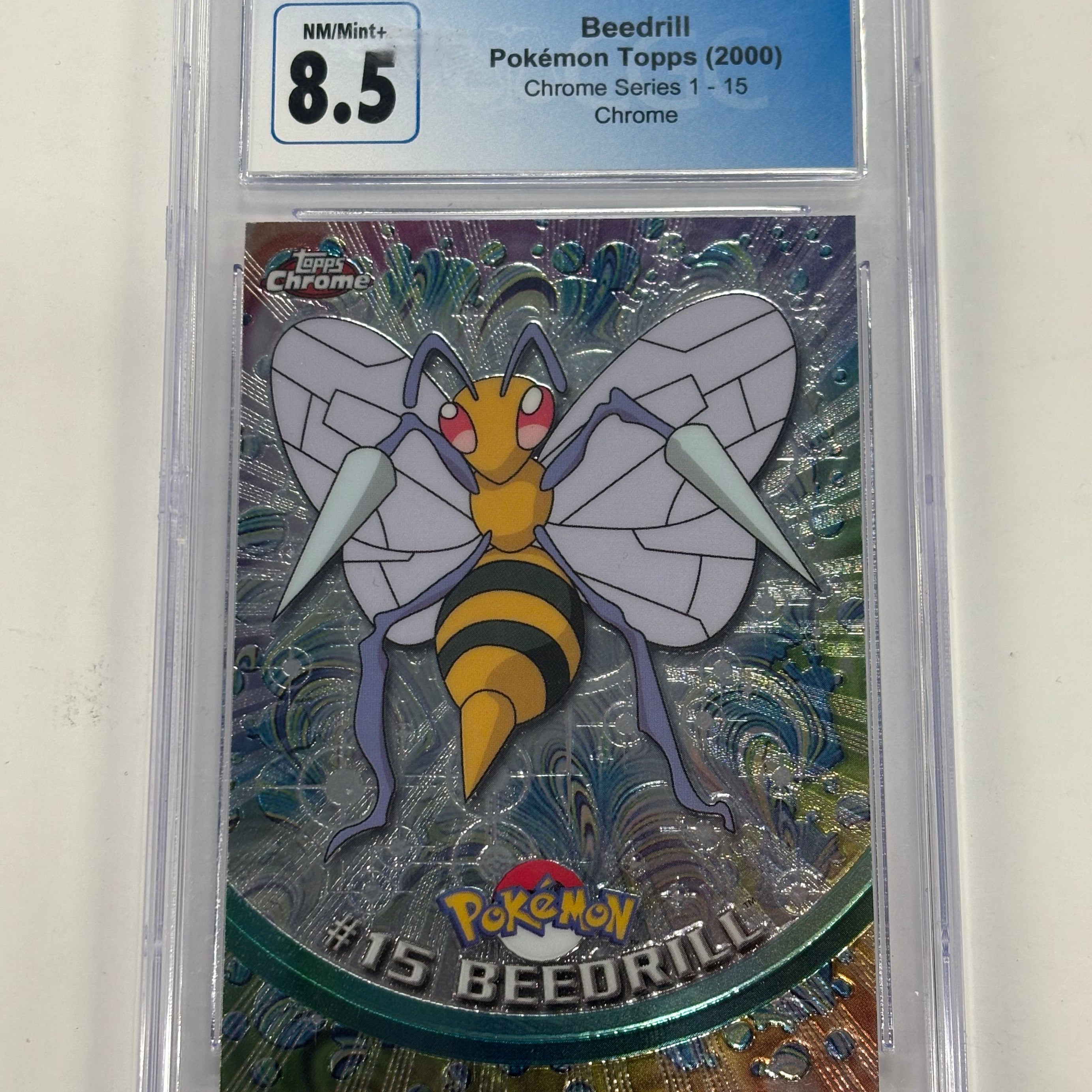 Pokémon TCG - CGC NM/Mint+ Chrome Series 1 Beedrill #15 Chrome