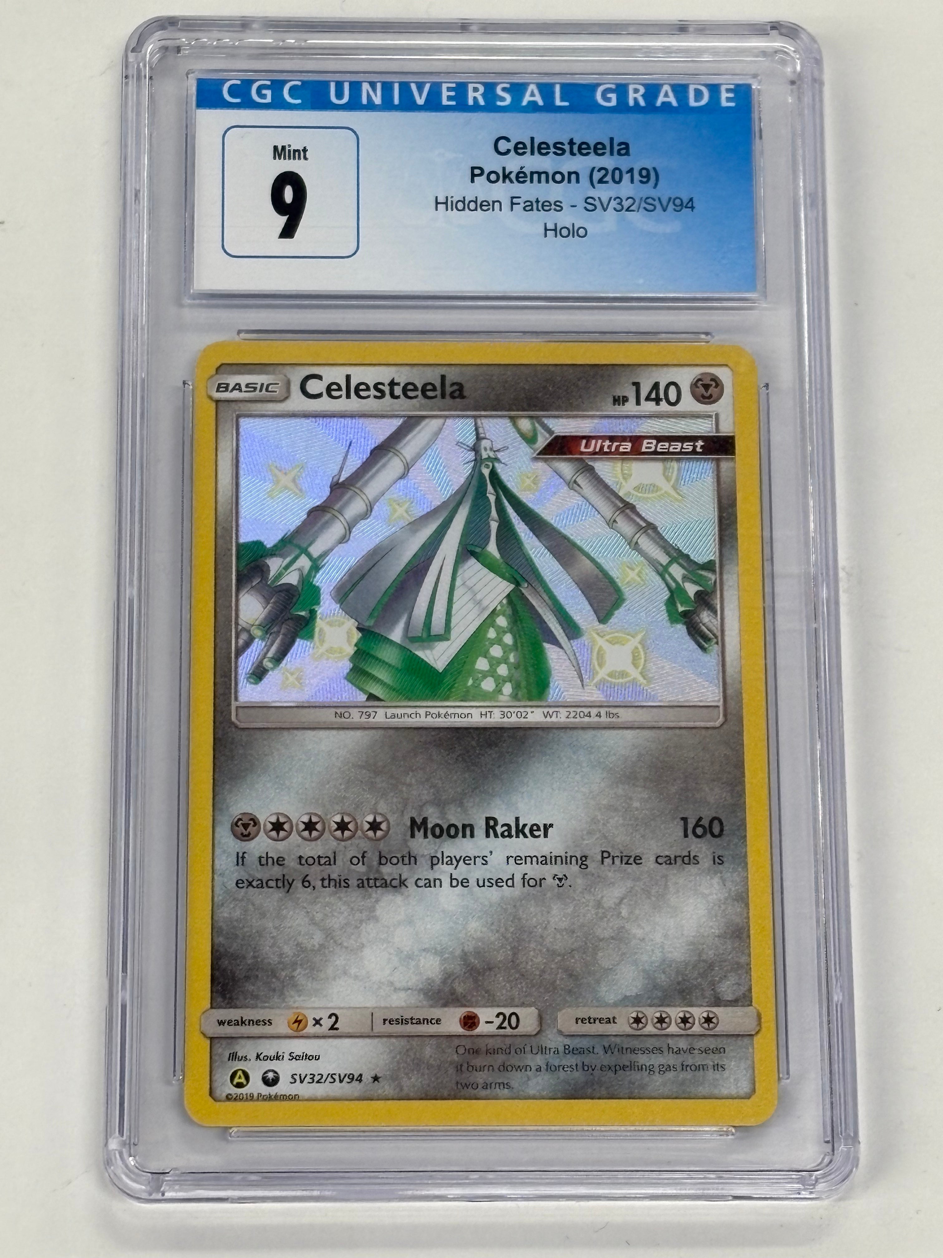 Pokémon TCG - CGC Mint 9 Hidden Fates Celesteela SV32/SV94 Holo