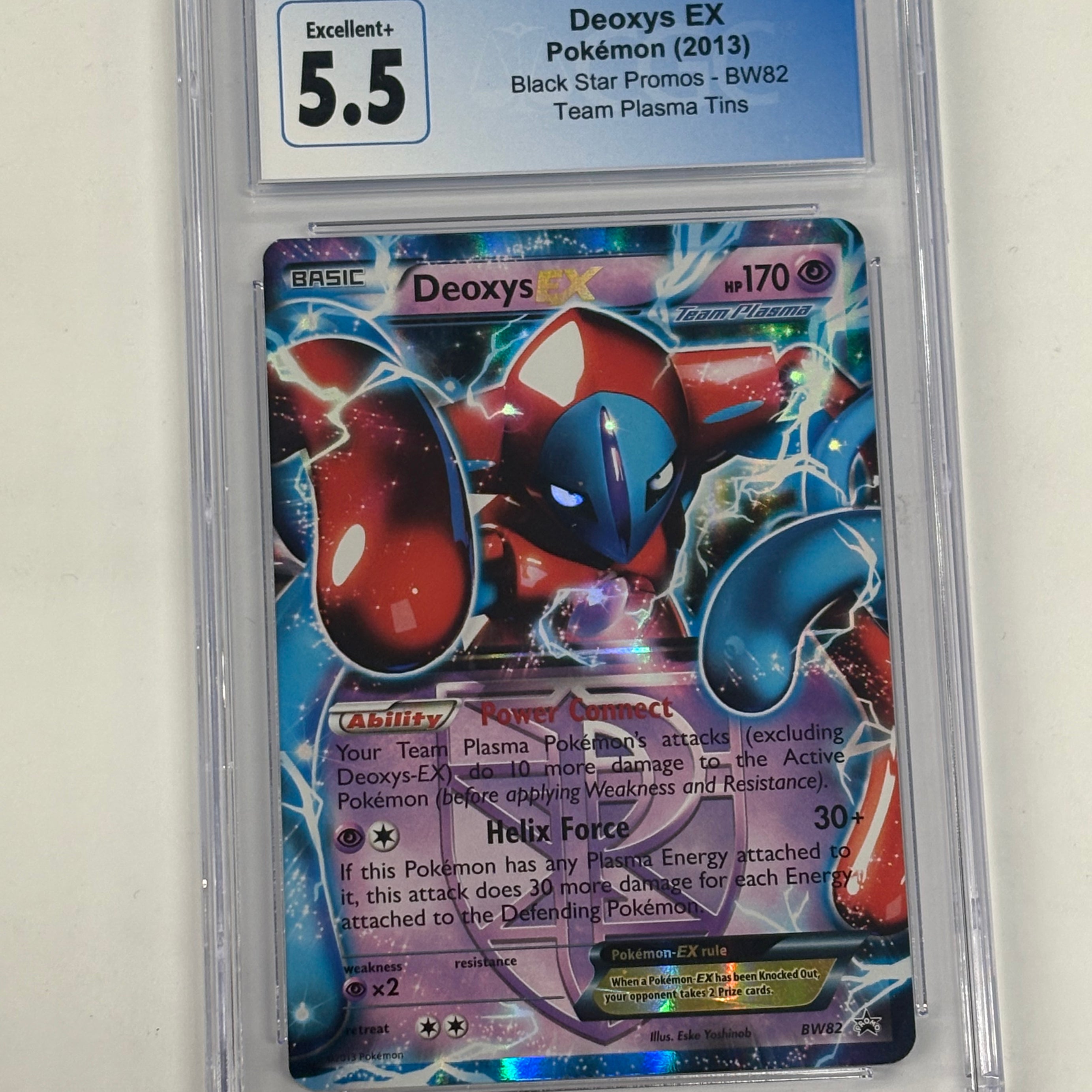 Pokémon TCG - CGC Excellent+ 5.5 Team Plasma Tins Black Star Promos Deoxys EX BW82