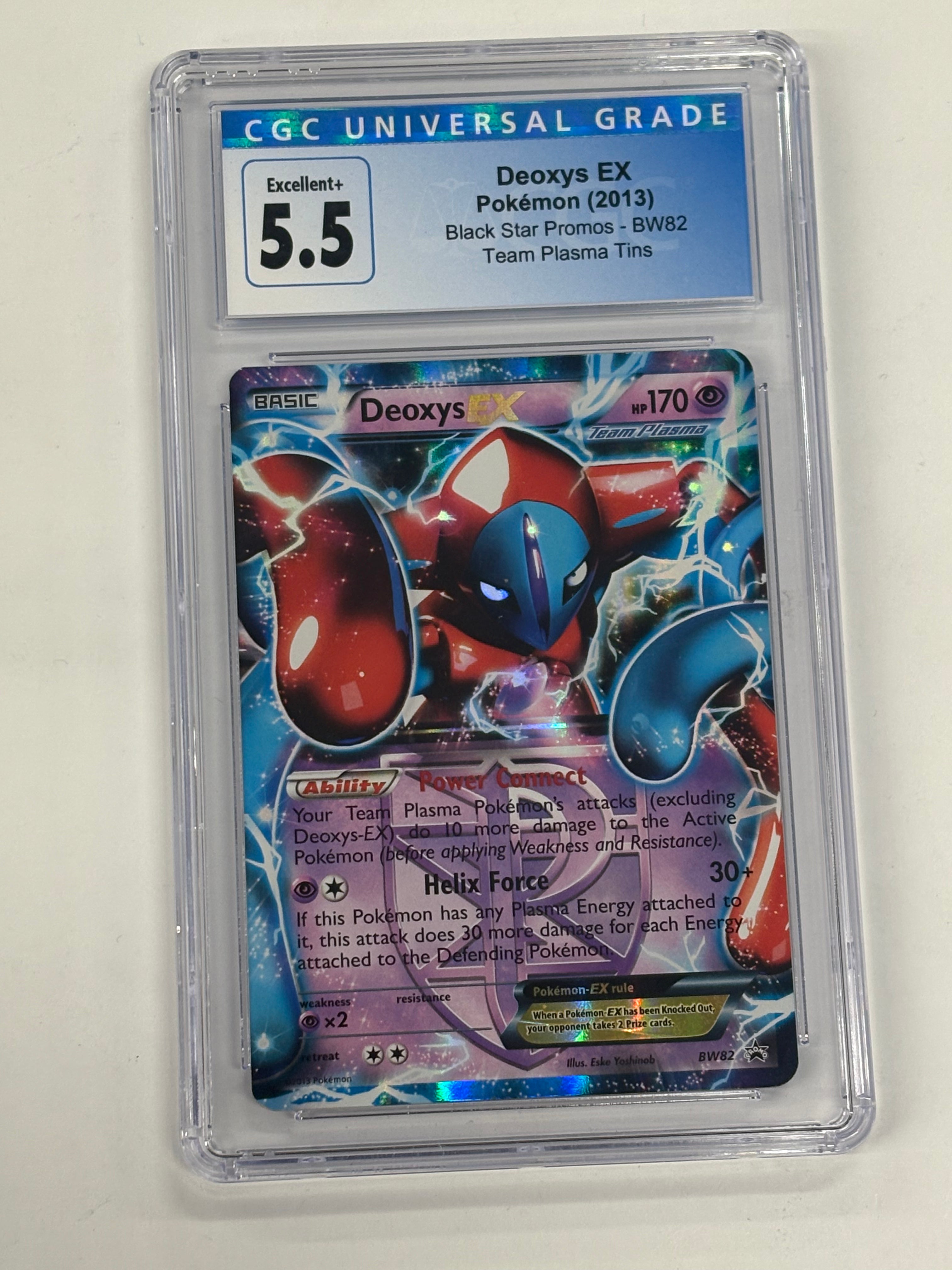 Pokémon TCG - CGC Excellent+ 5.5 Team Plasma Tins Black Star Promos Deoxys EX BW82