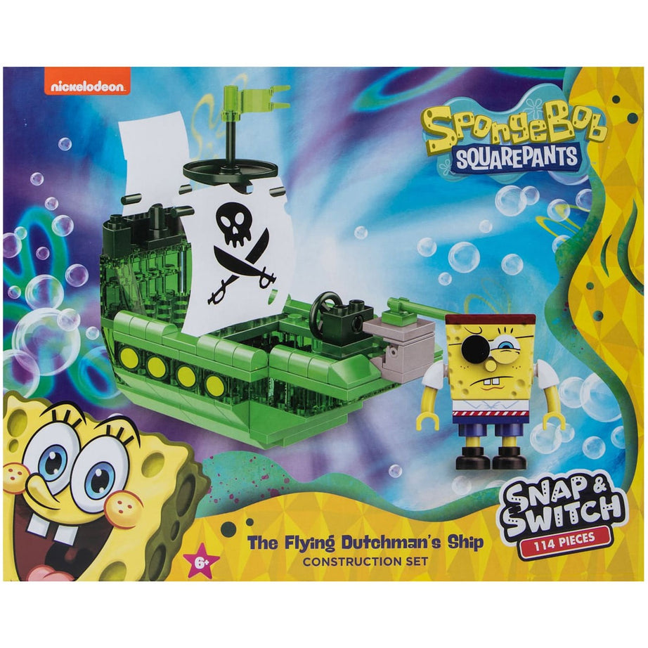 Snap & Switch Nickelodeon SpongeBob Squarepants The Flying Dutchman’s Ship Build Set 114 Pieces