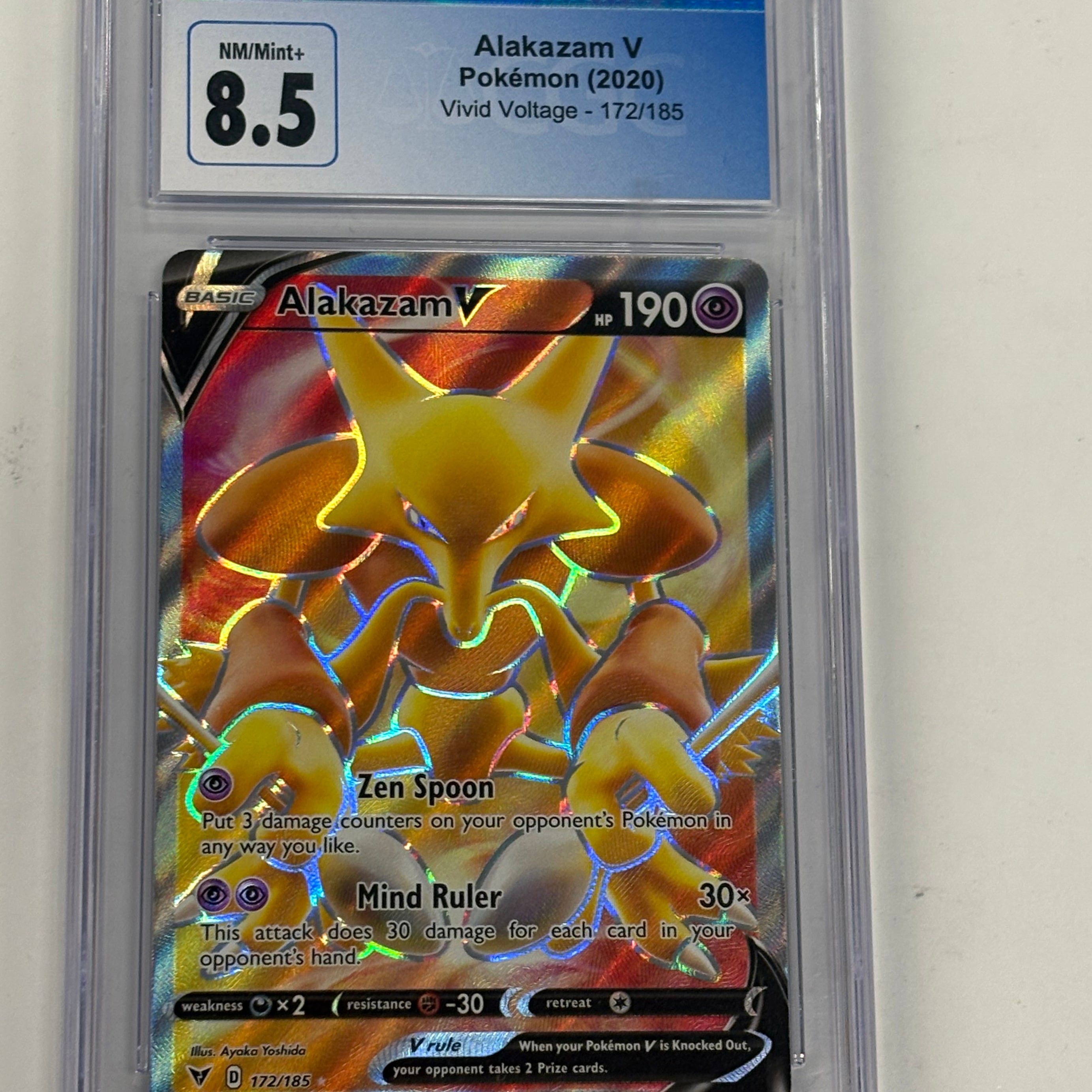 Pokémon TCG - CGC NM/Mint+ 8.5 Vivid Voltage Alakazam V 172/185 Holo