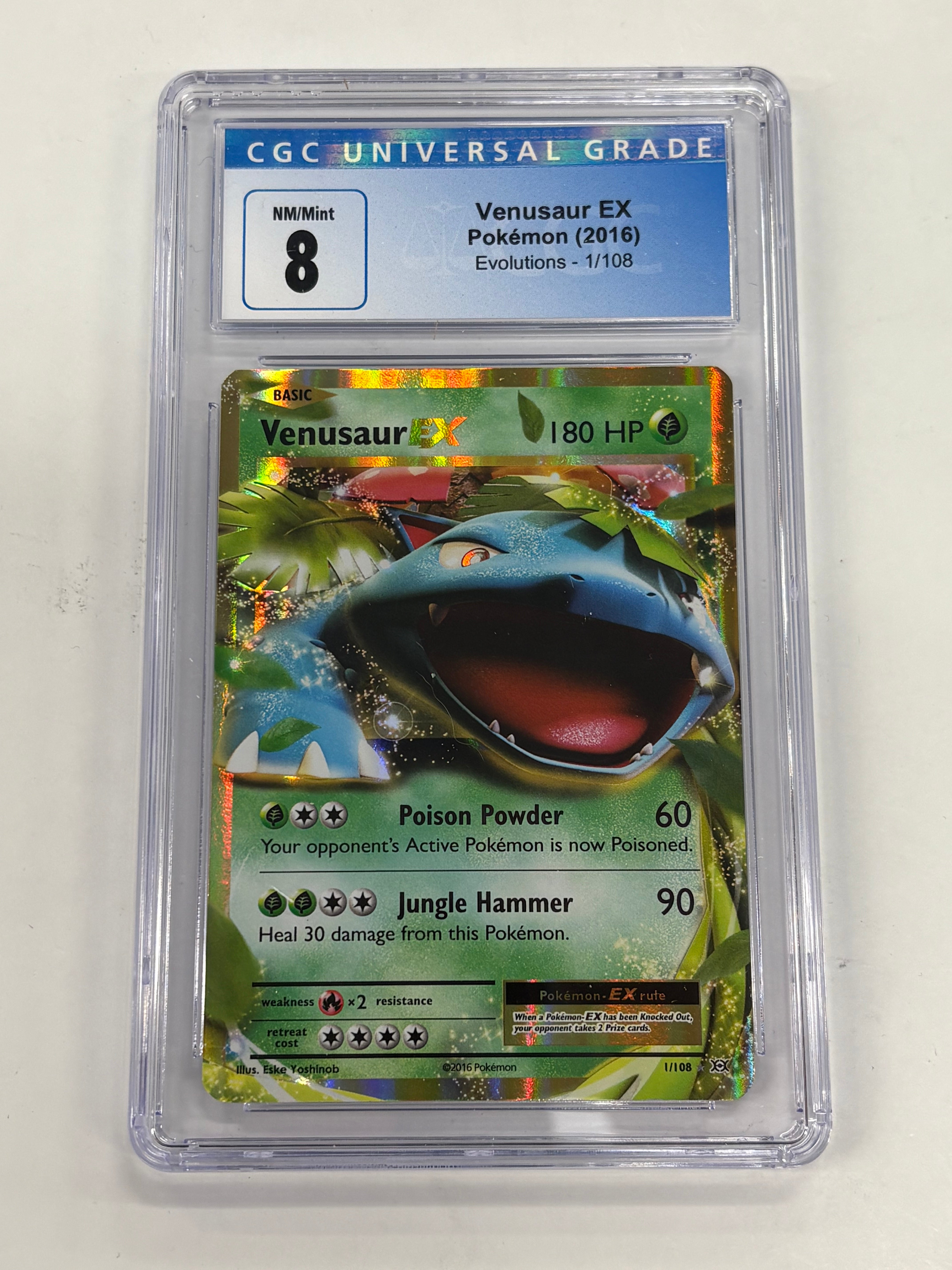 Pokémon TCG - CGC NM/Mint 8 Evolutions Venusaur EX 1/108