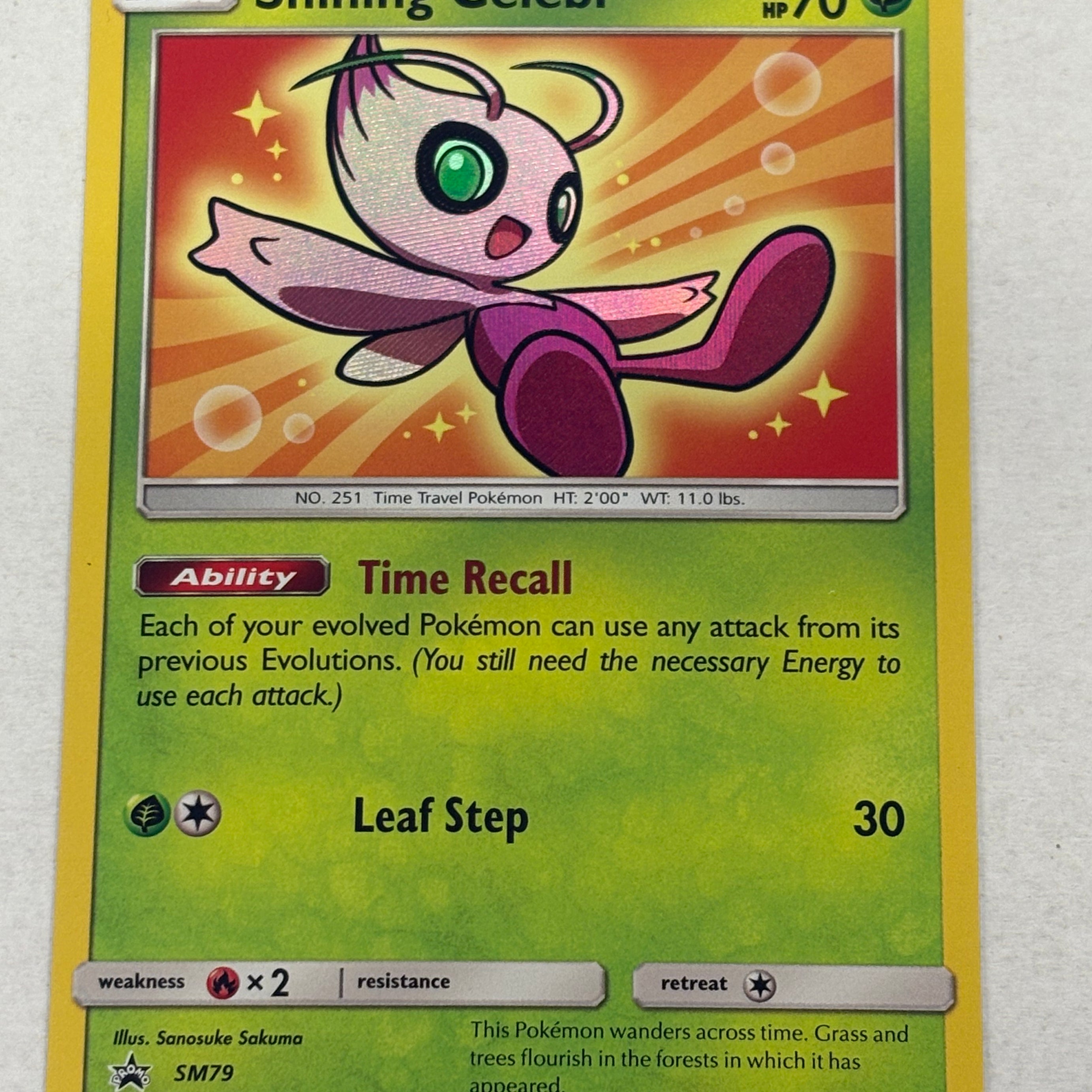 Pokémon TCG - Sun & Moon Promo Shining Celebi SM79 NM